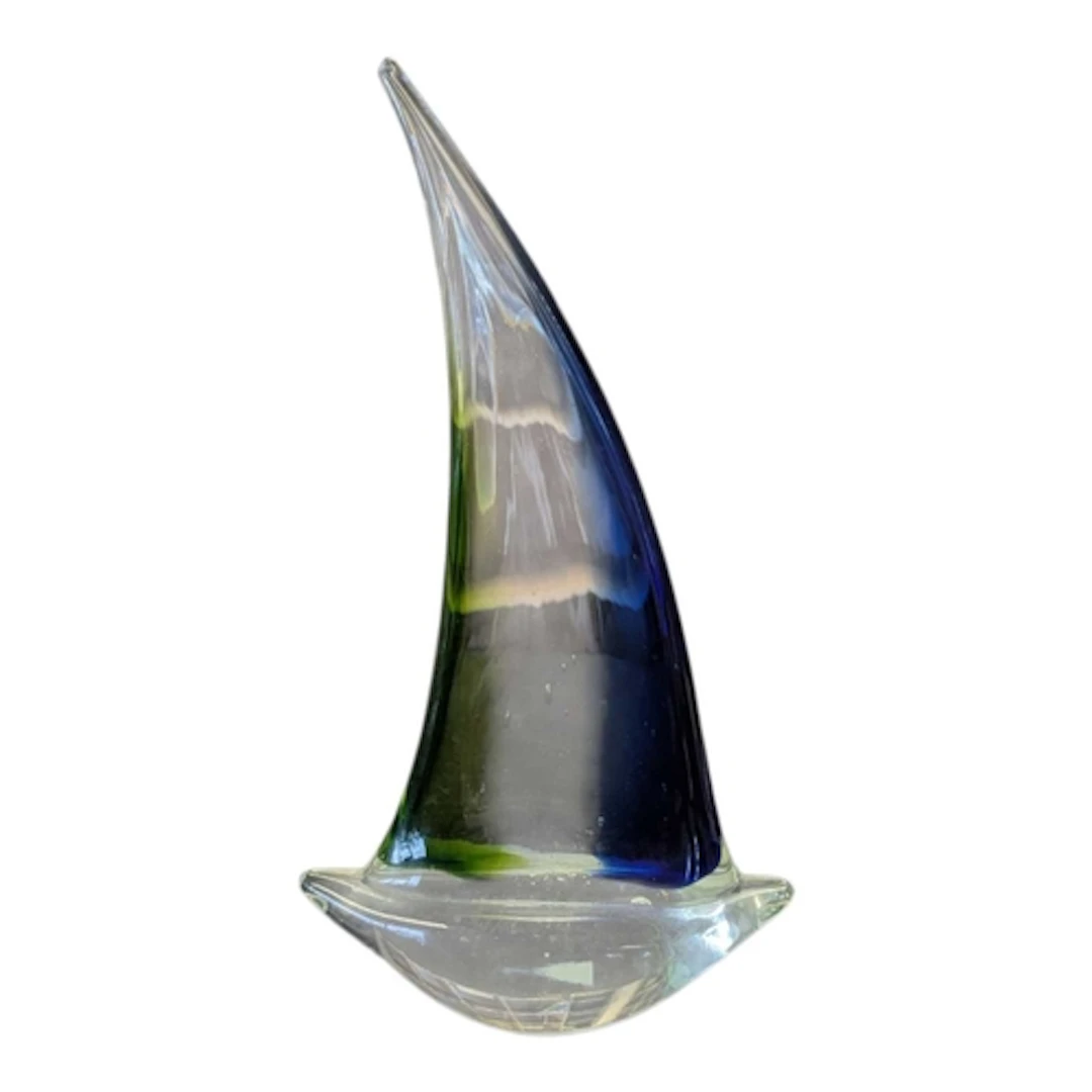 Murano - A vintage mid 20th century Murano glass sailboat st...