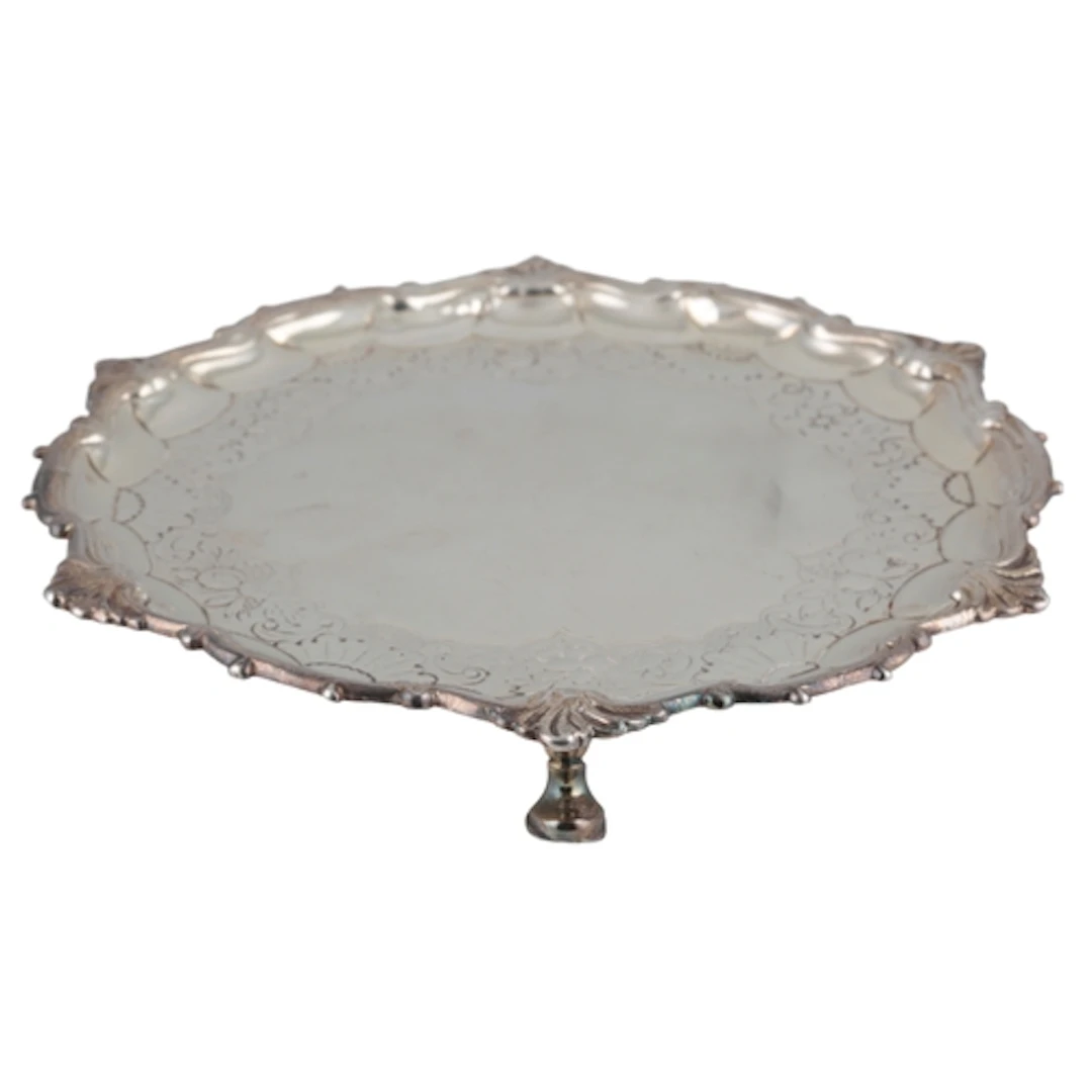A George II Scottish silver waiter, by Robert Gordon, assay ...