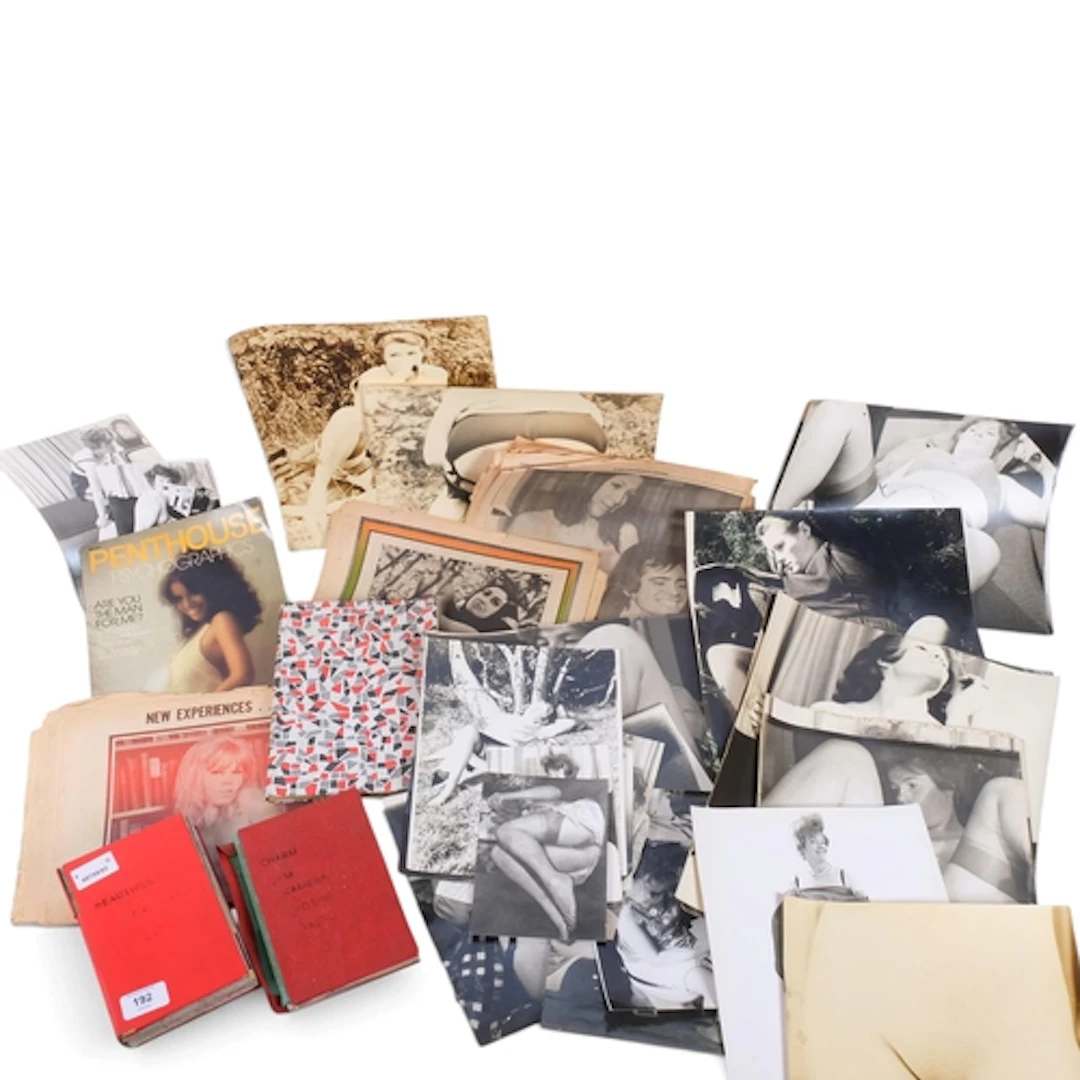 A collection of mid-20th century erotic publications and pho...
