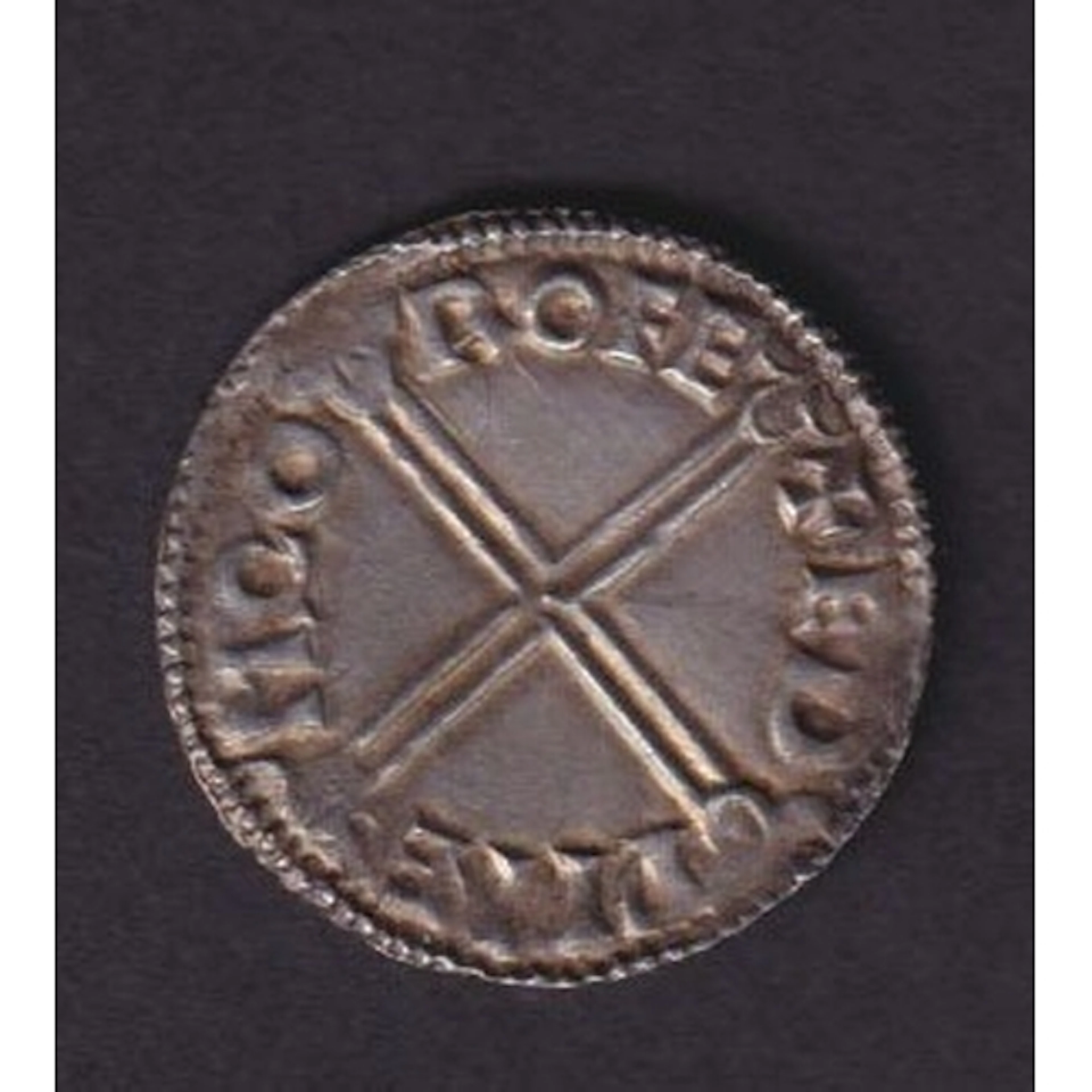 978-1016 Æthelred II Long Cross silver Penny, Rochester Mint...