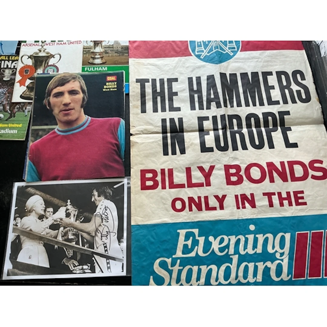 Billy Bonds West Ham Football Memorabilia: Large poster titl...
