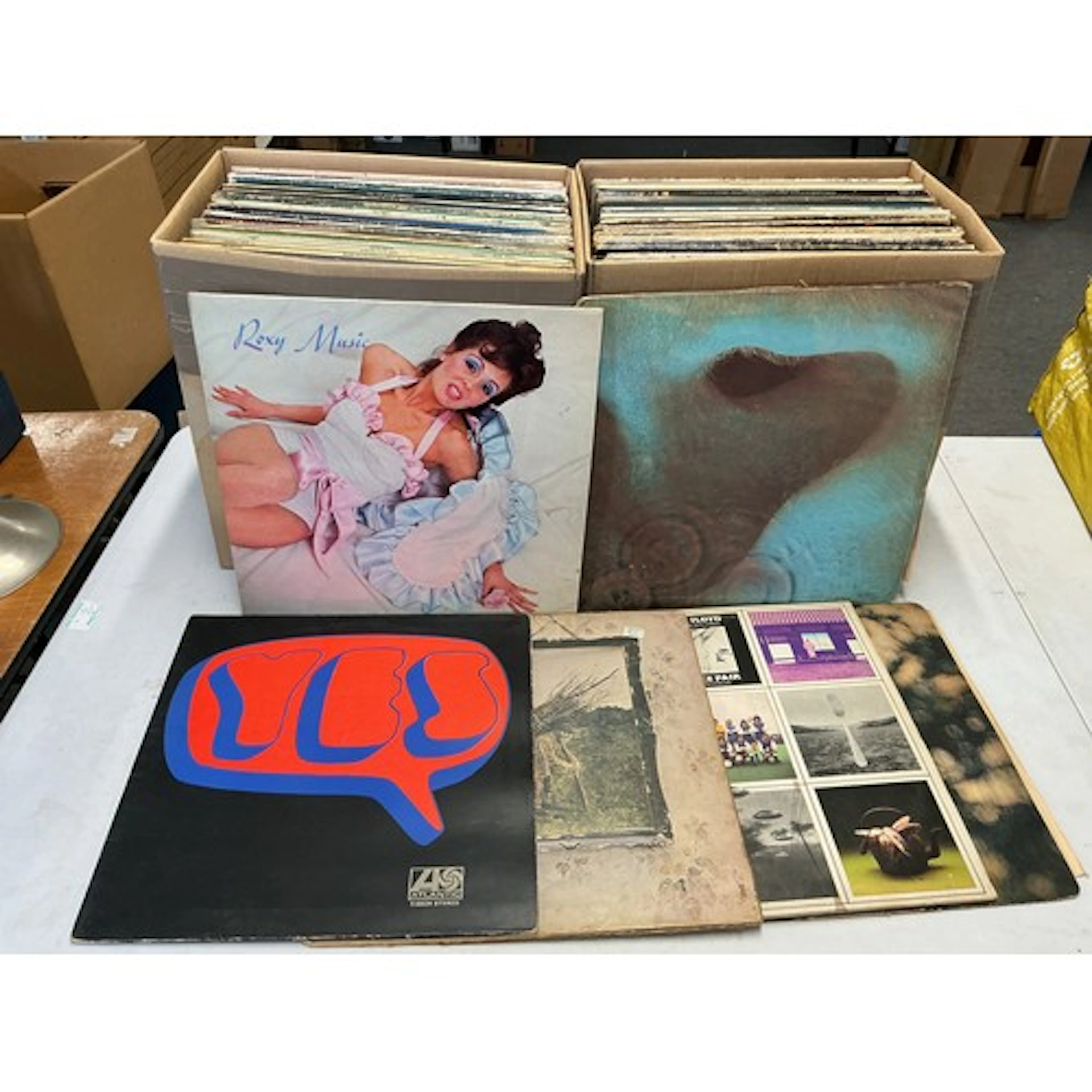 Two boxes of LPs by various artists including Led Zeppelin, ...