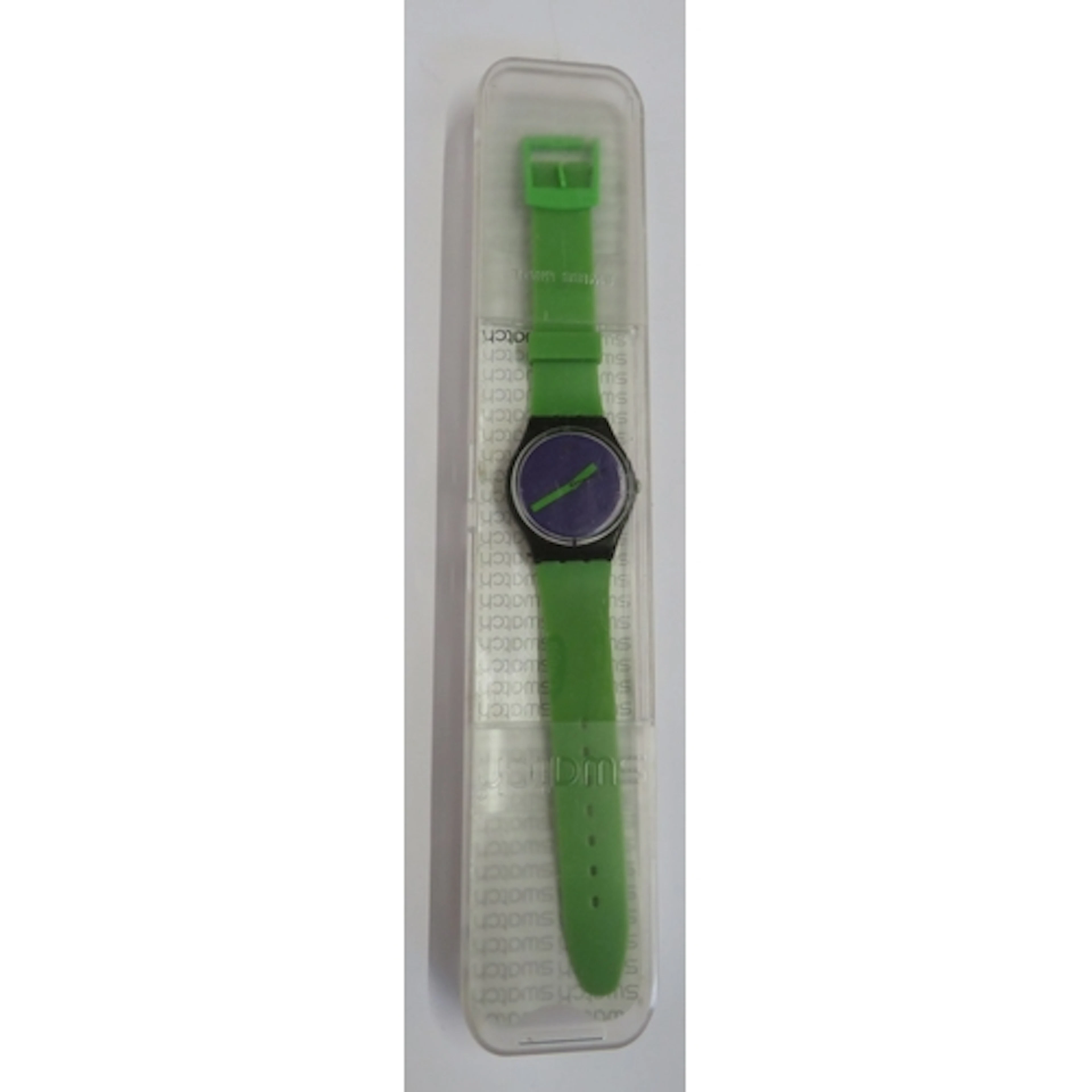 Swatch Green & Violet Wristwatch, cased UNTESTED (LD2)