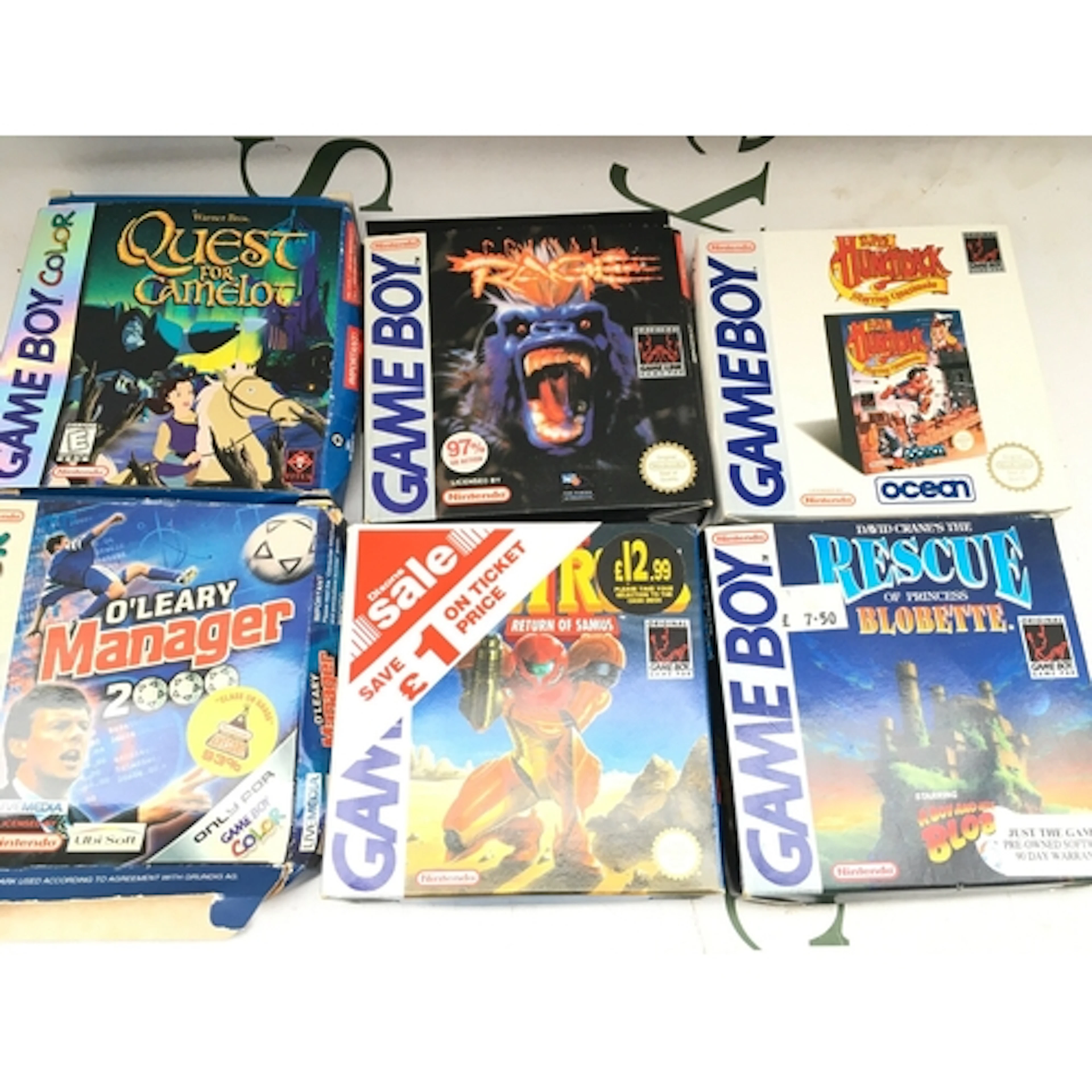 6 X Boxed Nintendo Game Boy Games.