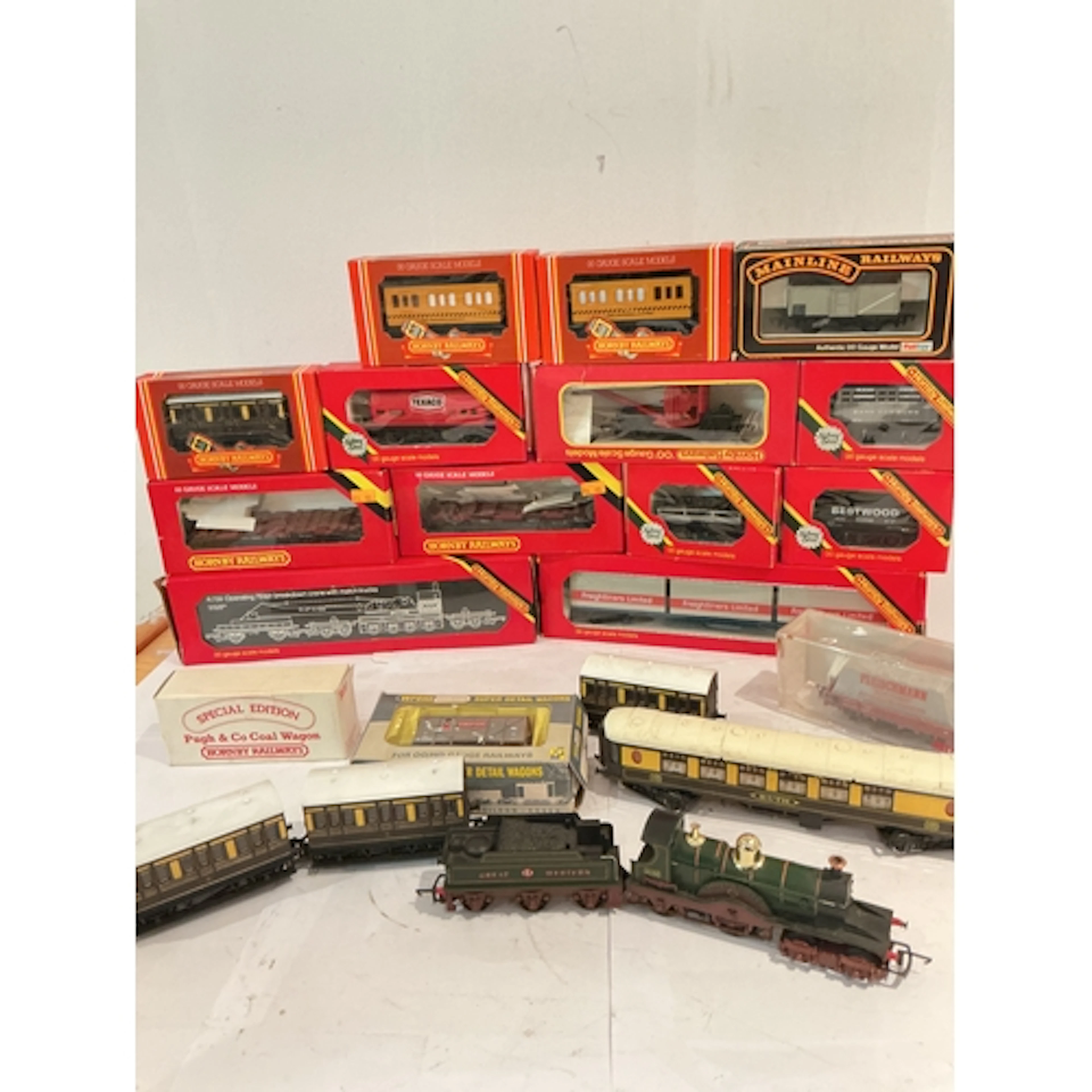 A Collection Of Boxed Hornby 00 Gauge Wagons Etc, Some Loose...
