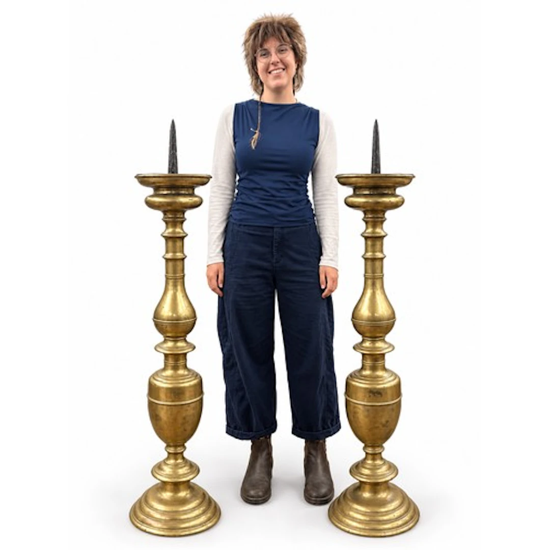A large and impressive pair of floor-standing ecclesiastical...