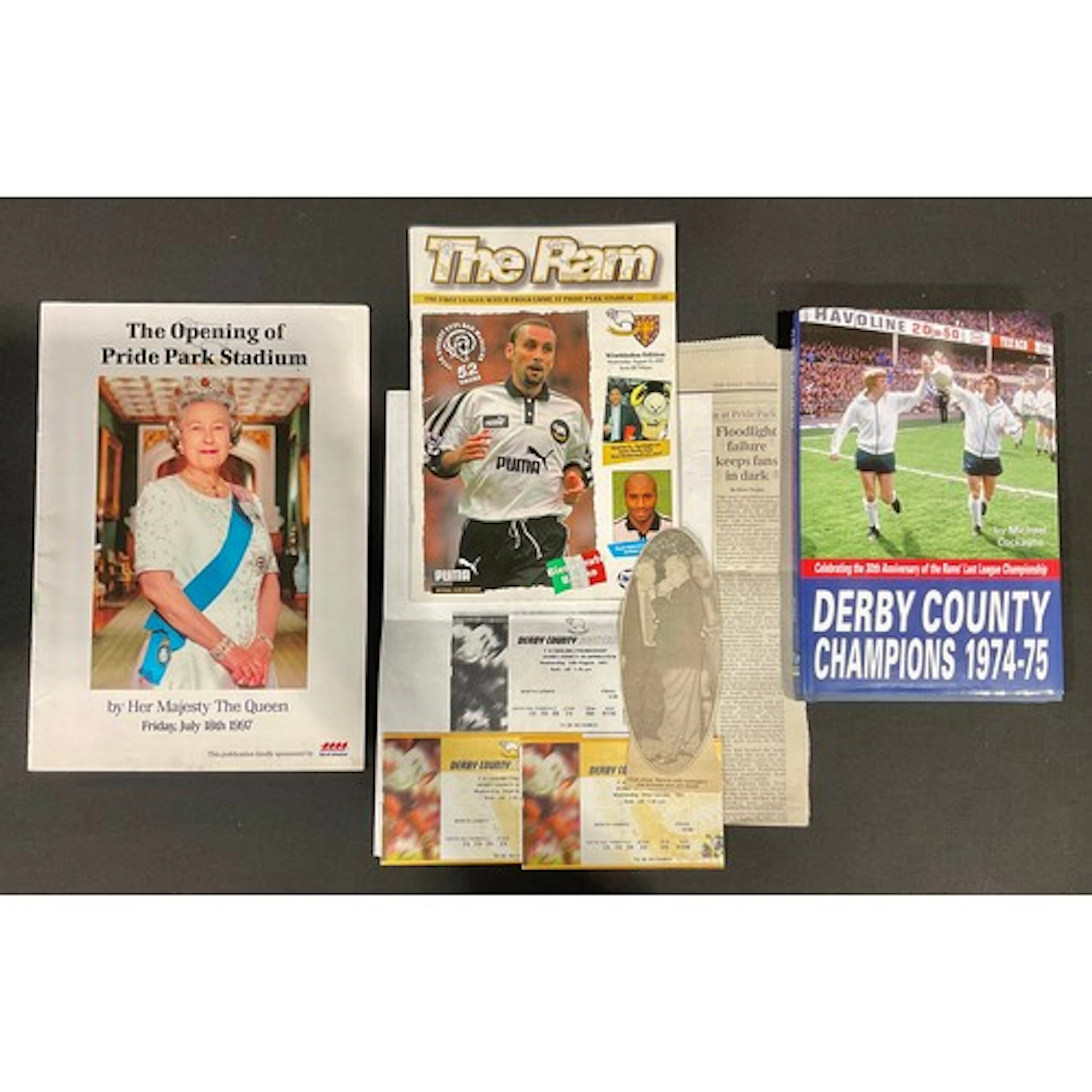 Sporting memorabilia, Derby County interest - a signed match...