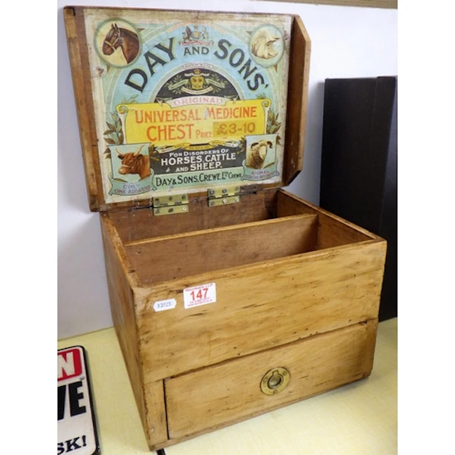 A vintage pine box