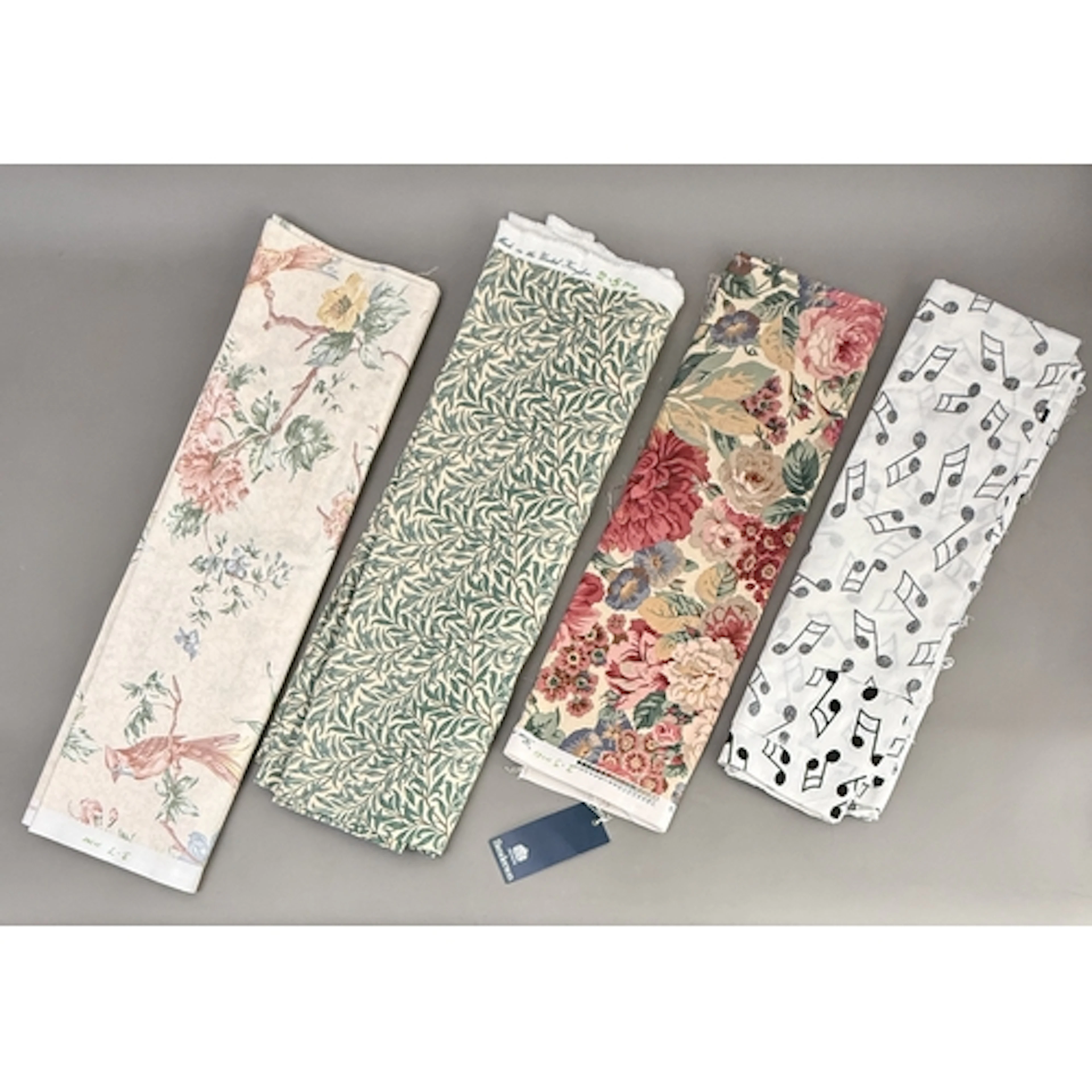 A small collection of good quality furnishing fabric remnant...