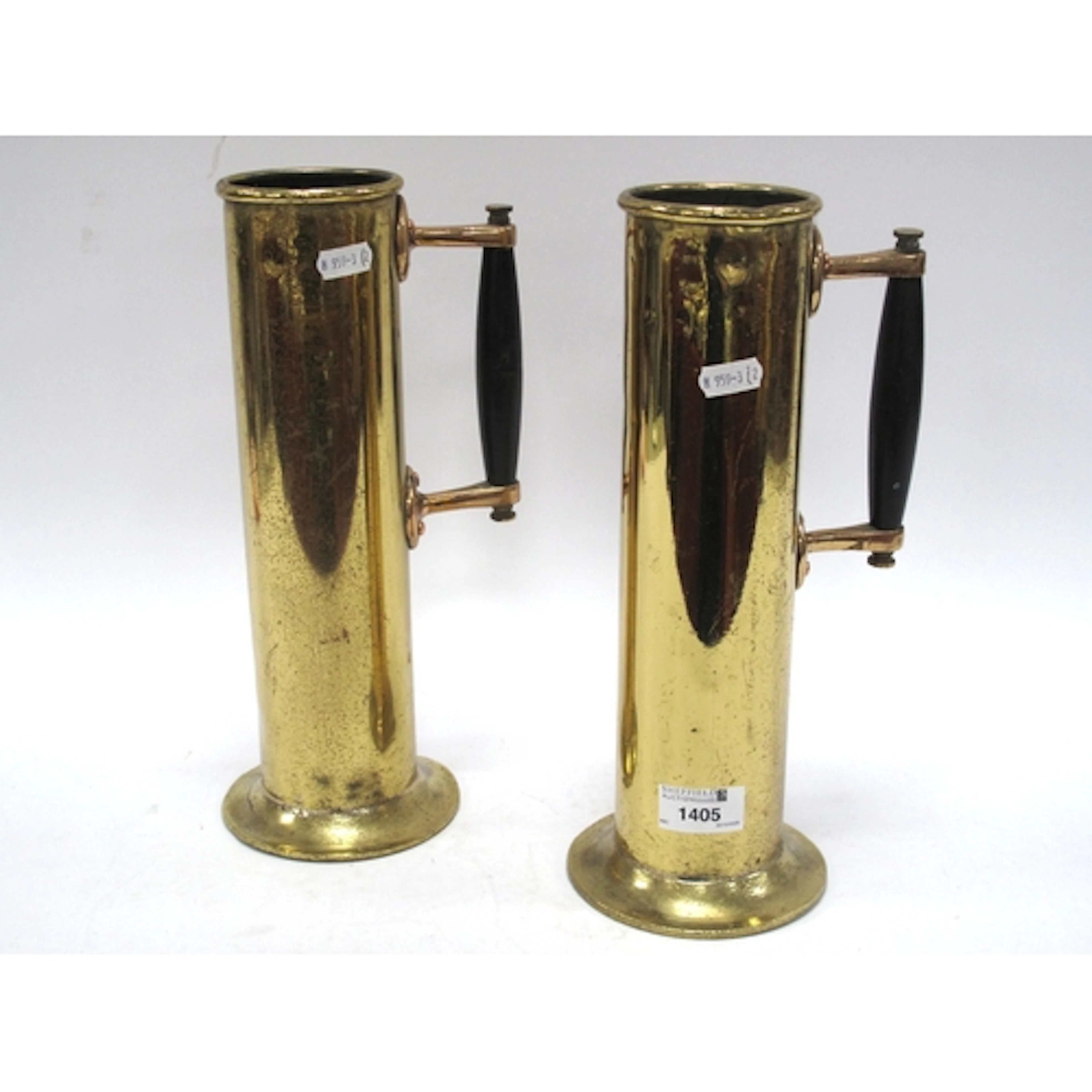 A pair of antique maritime salinometer test pots, used to me...