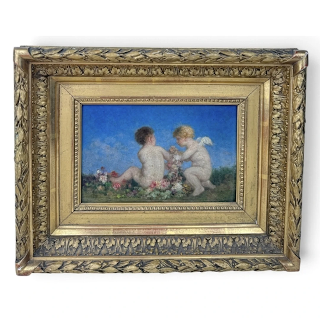 ATTRIBUTED TO ARNOLD BOCKLIN (SWISS 1827-1901): TWO PUTTI WI...