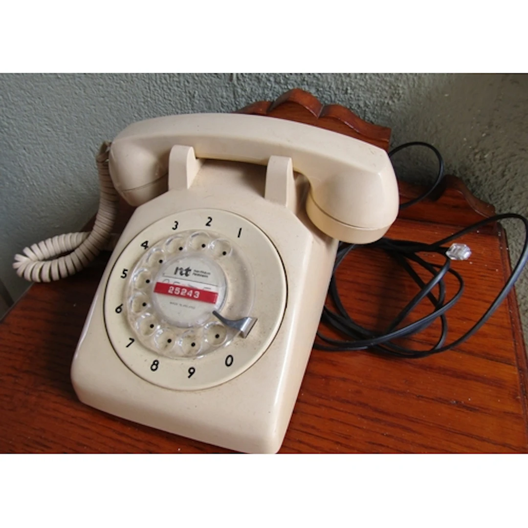 Vintage Finger Dial Telephone with Cable Working Order