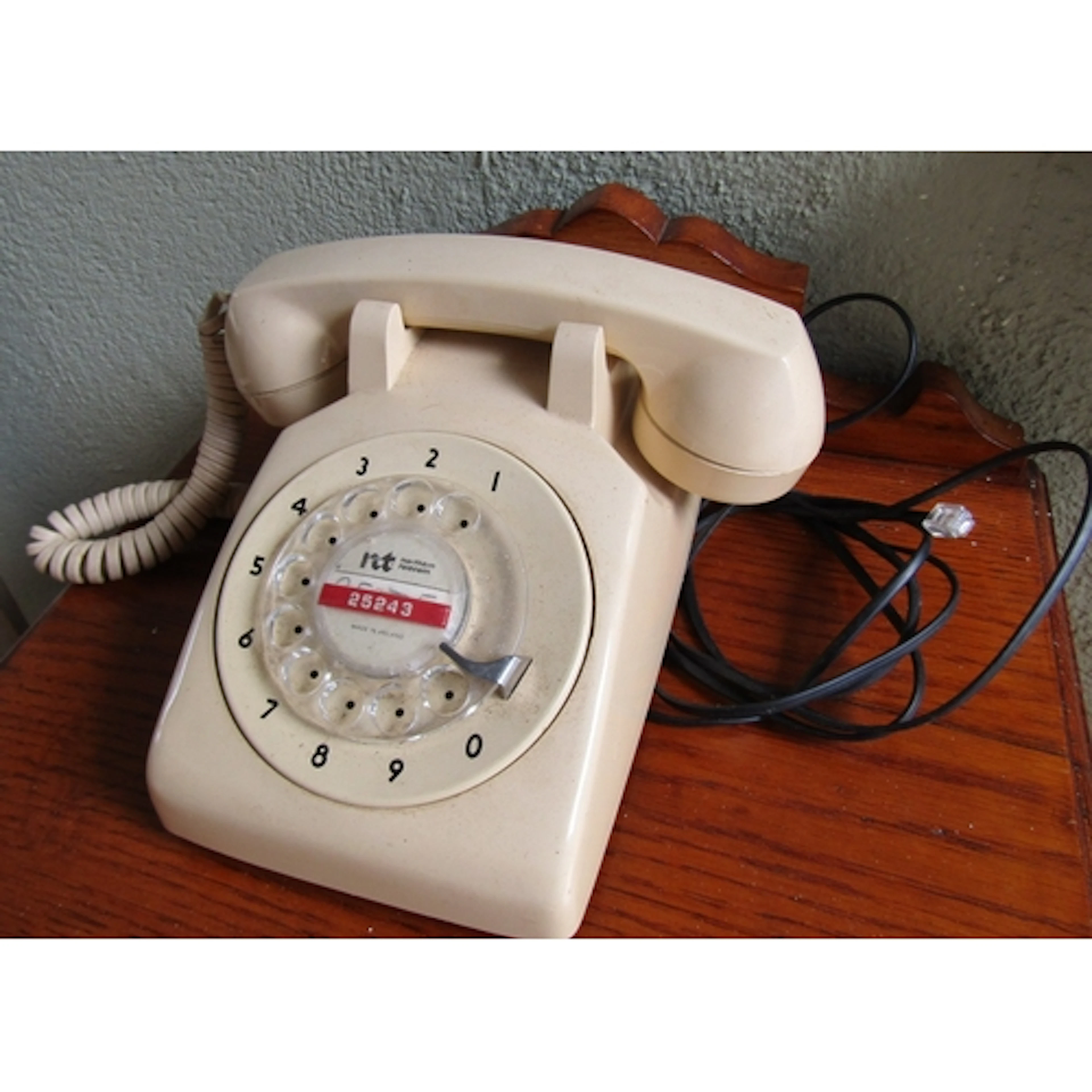 Vintage Finger Dial Telephone with Cable Working Order