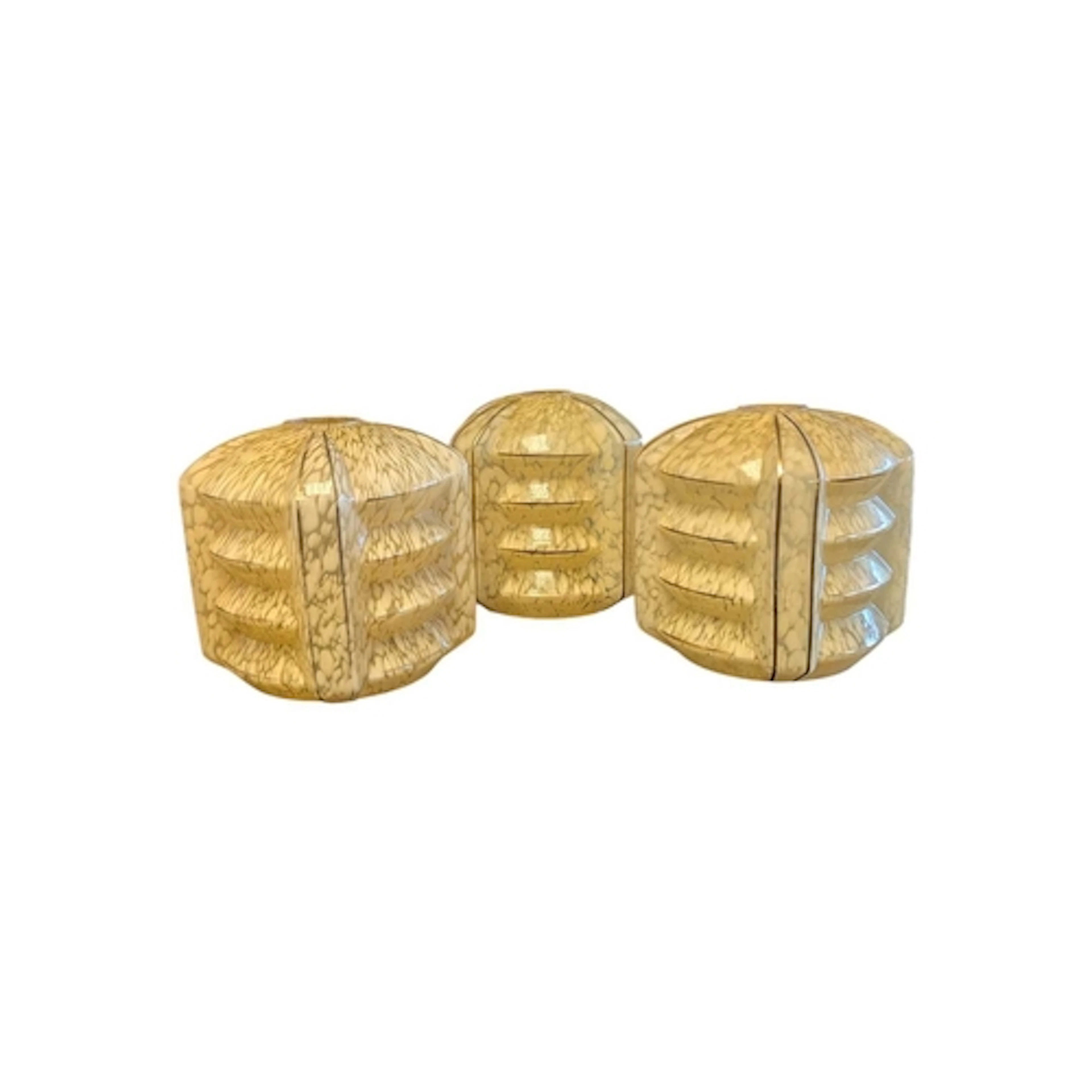 Three vintage mid 20th century Italian style tutti frutti gl...