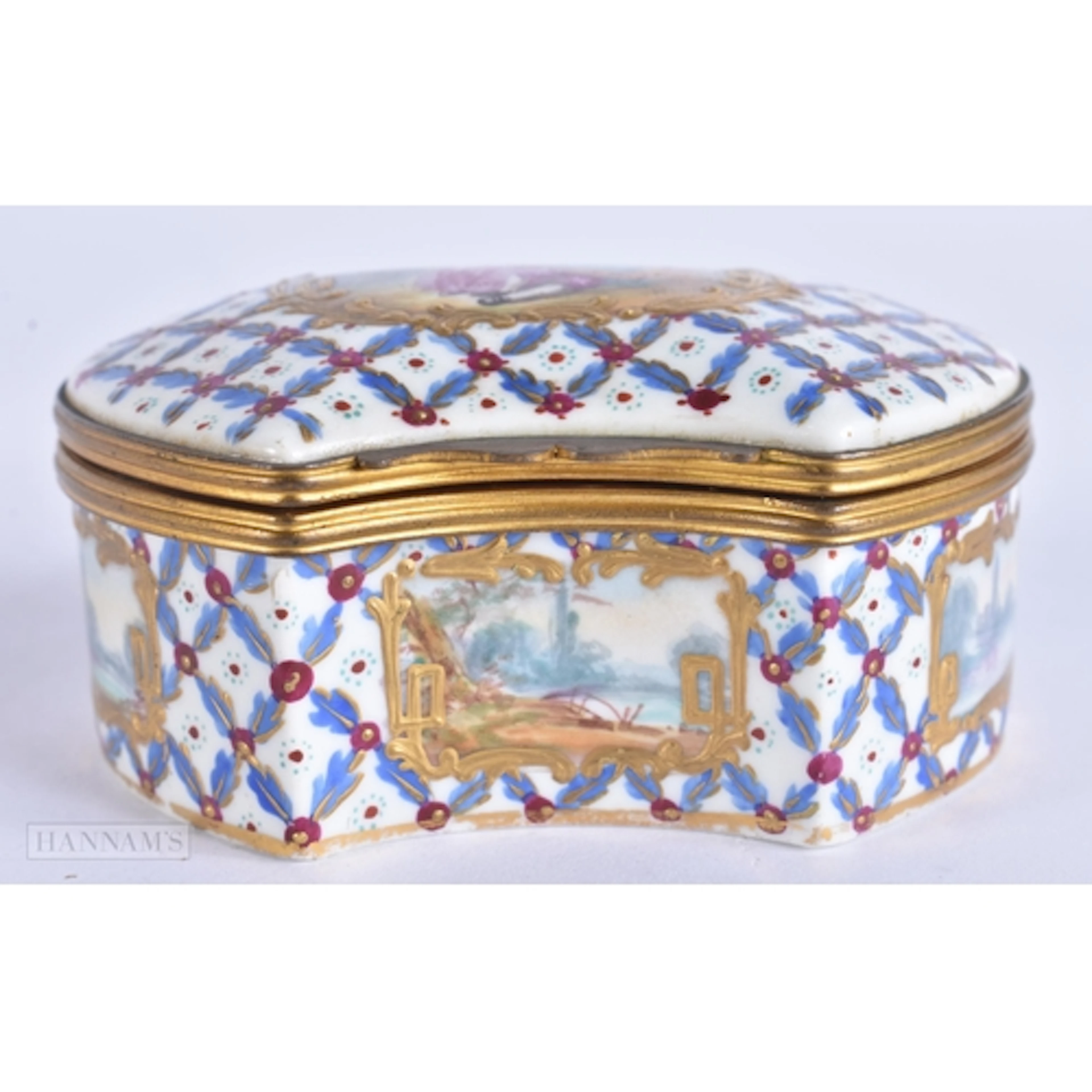 A 19TH CENTURY FRENCH PARIS PORCELAIN INGOT FORM BOX Sevres ...