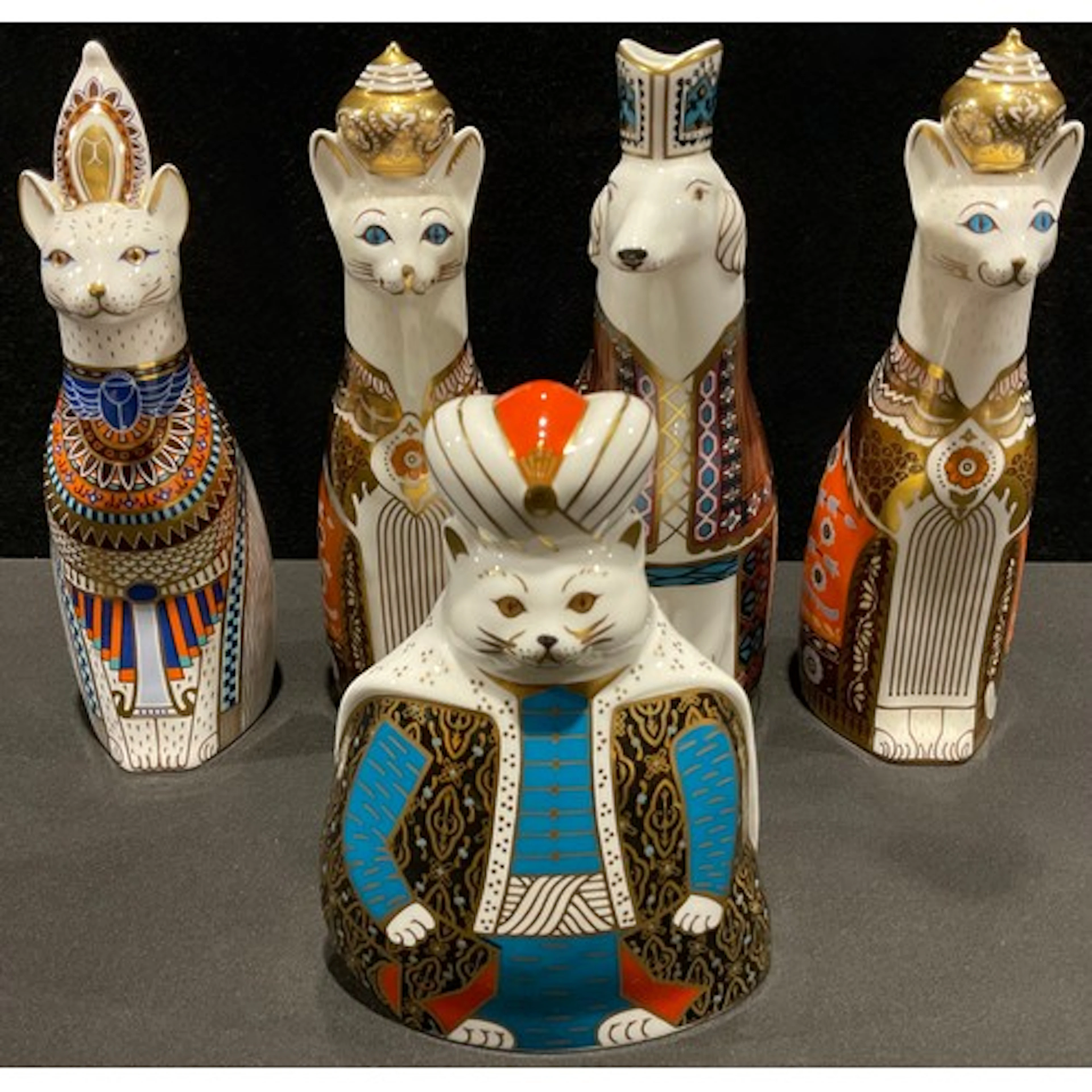 A Royal Crown Derby National Dog model, Borzoi, 22cm, printe...