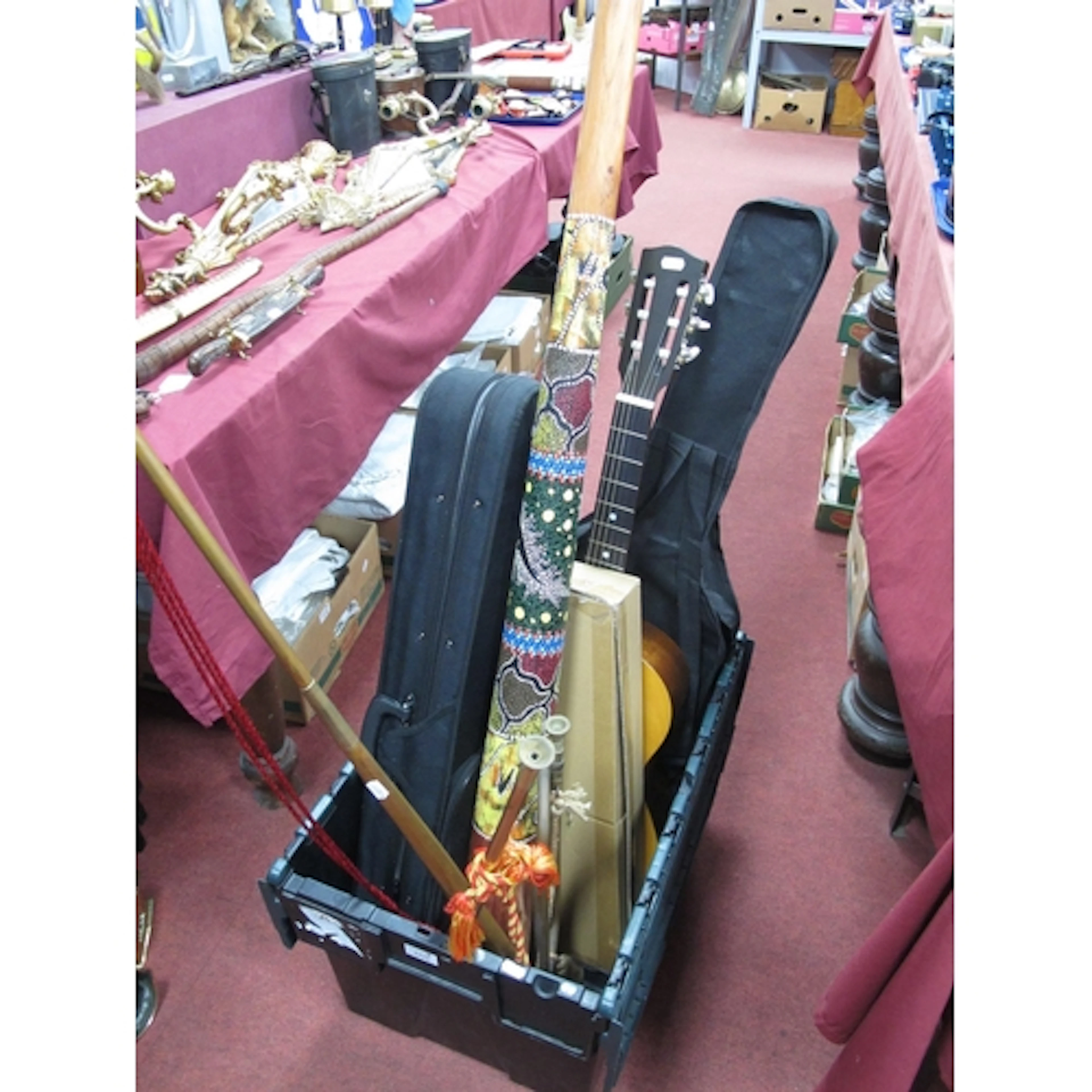 Mixed Musical Instruments, including Australian didgeridoo (...