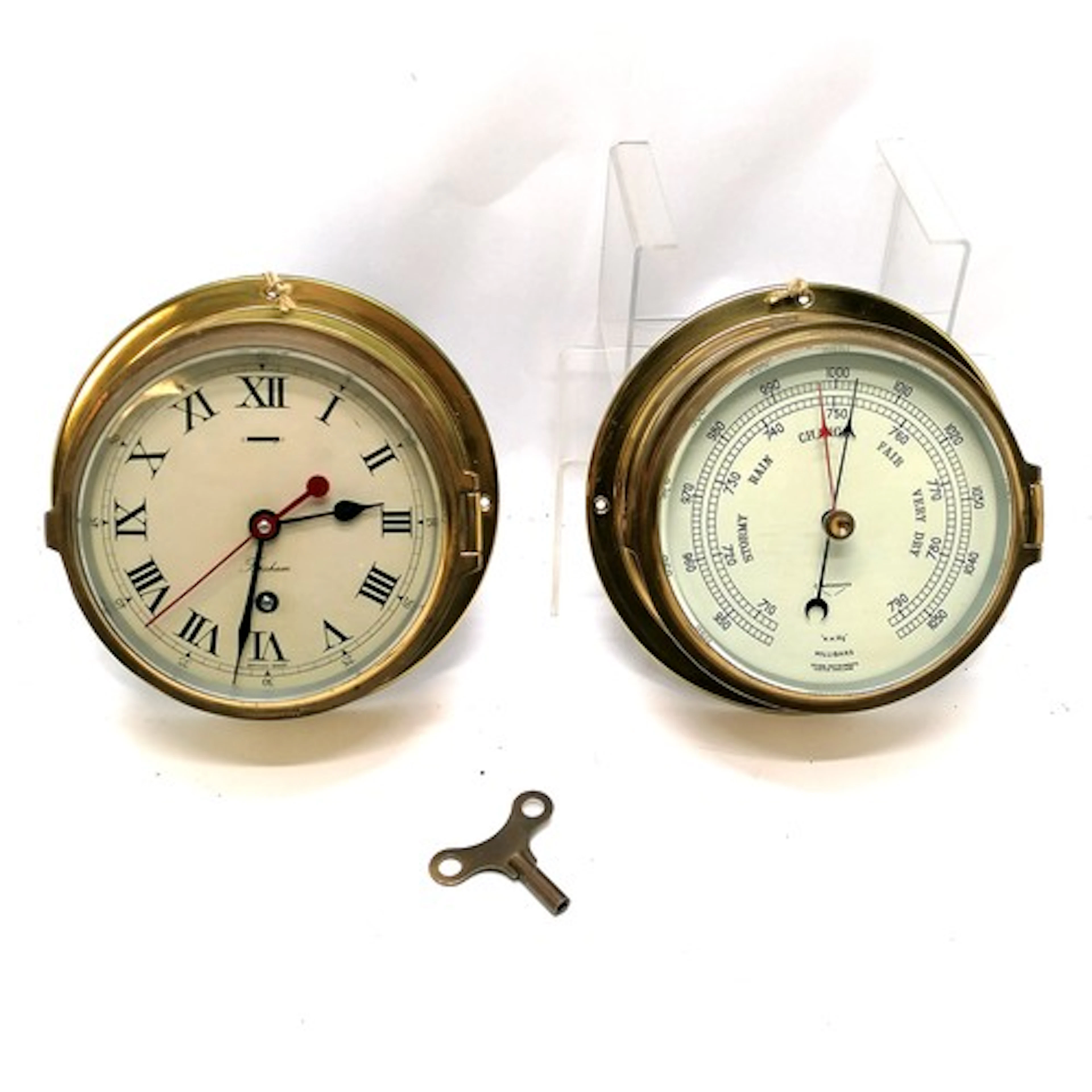 Devon Instruments Exeter Nautical brass cased ships baromete...