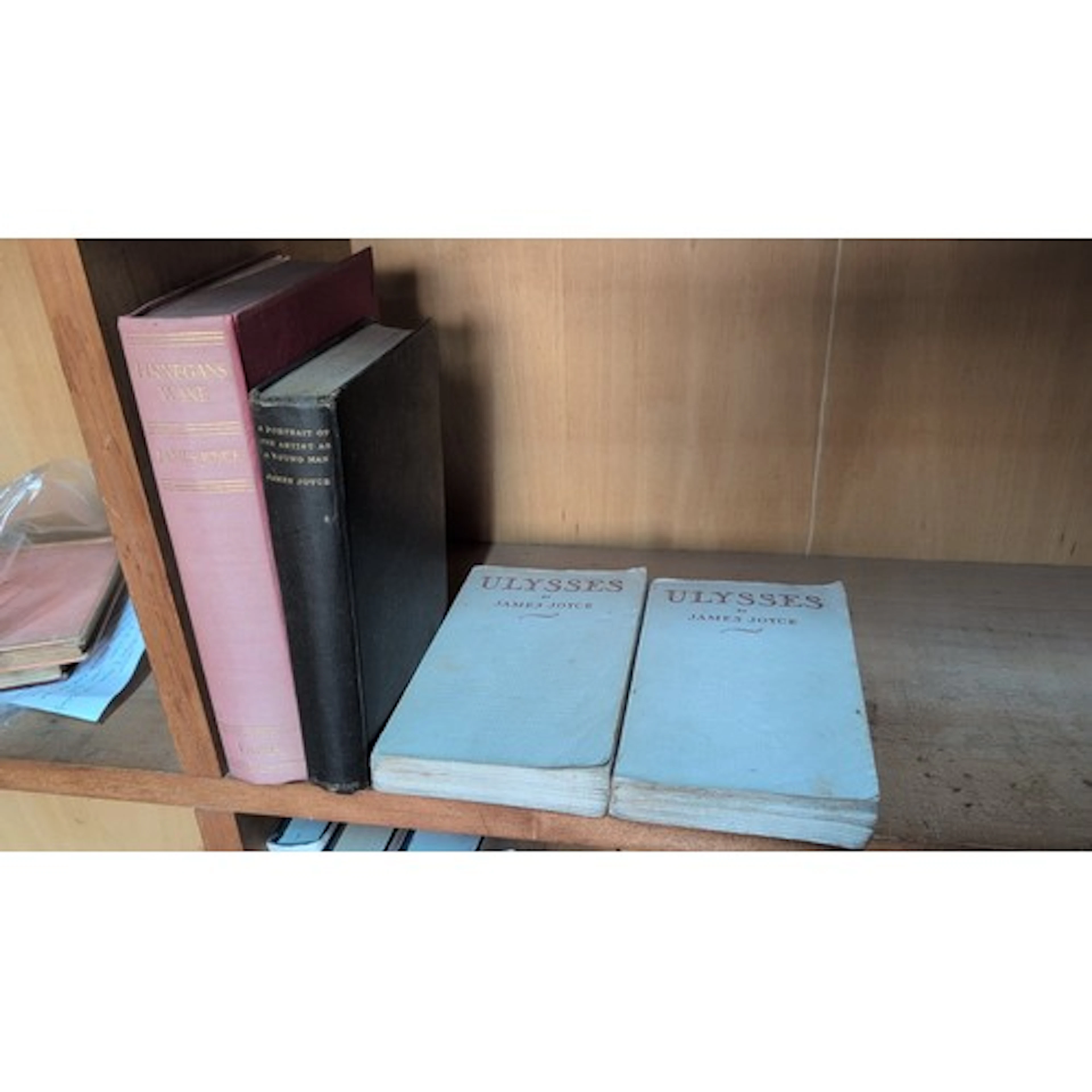 A group of James Joyce volumes comprising two copies of Ulys...