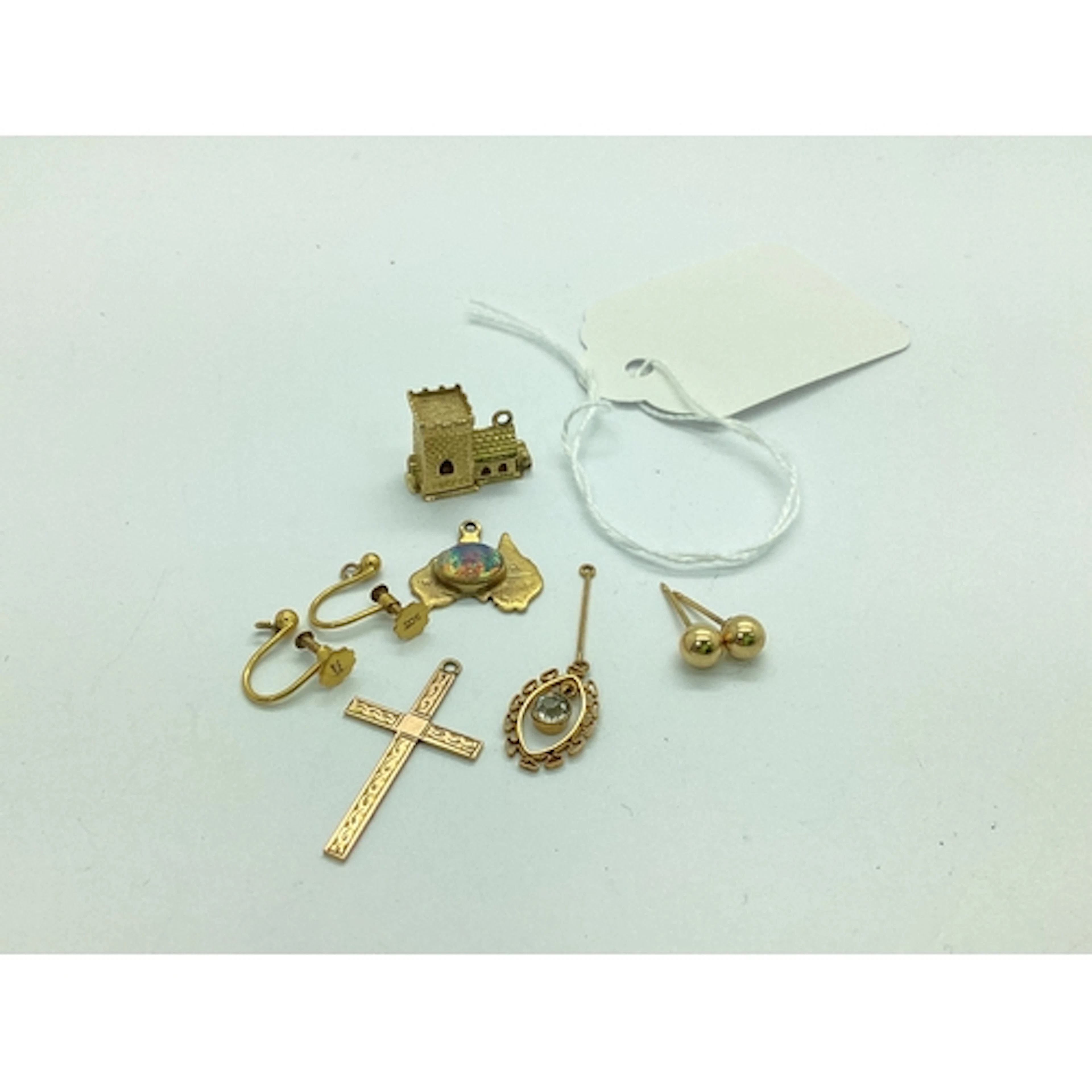 A 9ct Rose Gold Cross Pendant, of textured design, engraved ...