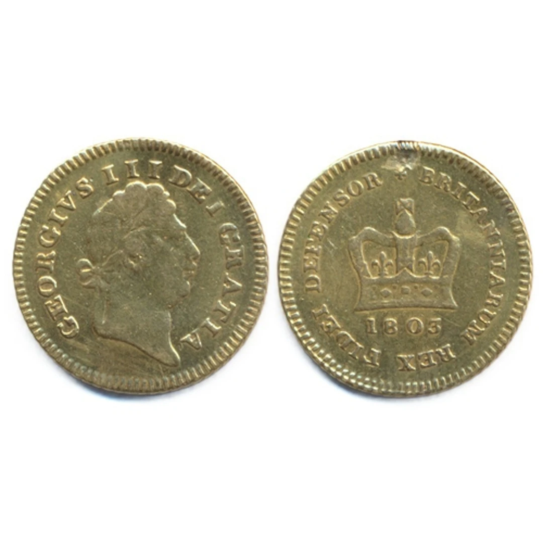 Investment Gold Lot - Documents Required. 1803 1/3 guinea ne...