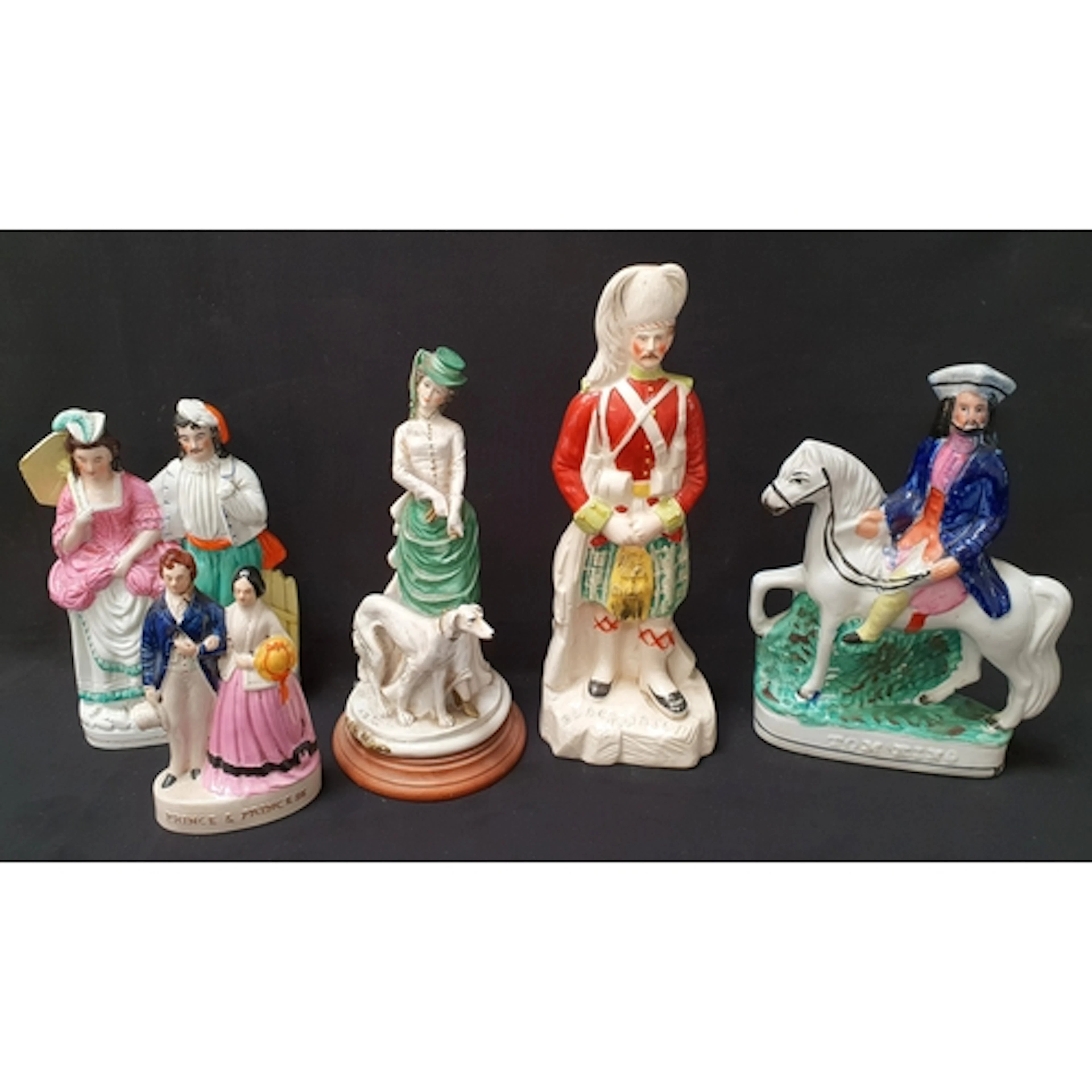 SELECTION OF STAFFORDSHIRE FLATBACKS including of Highway m...