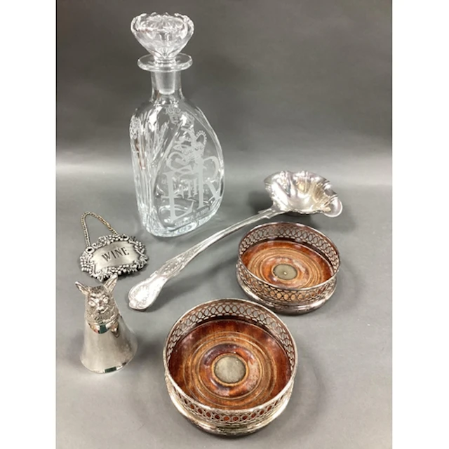 A Pair of Gainsborough Silver Plated Circular Bottle Coaster...