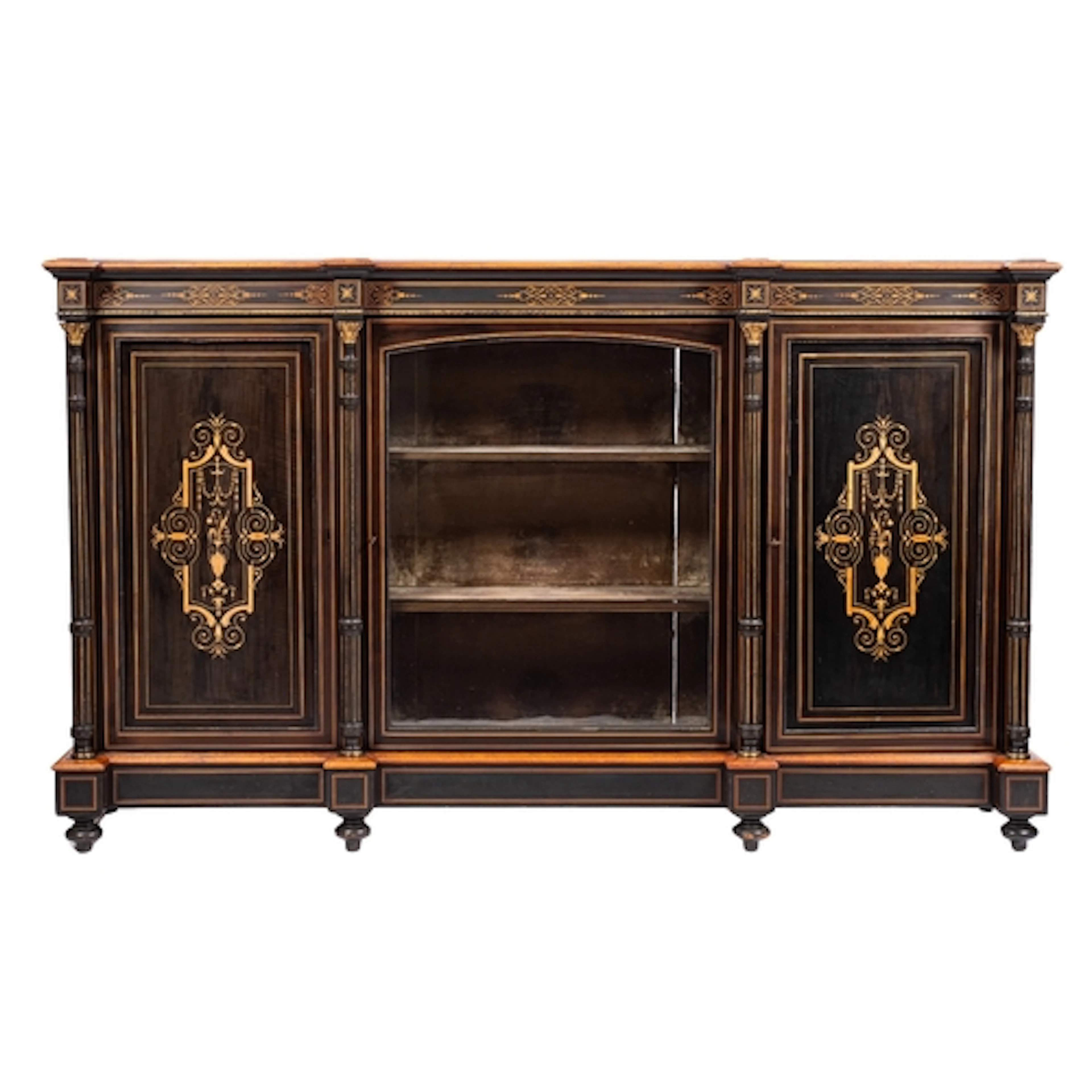 A Victorian ebonised and gilt metal mounted credenza in Aest...