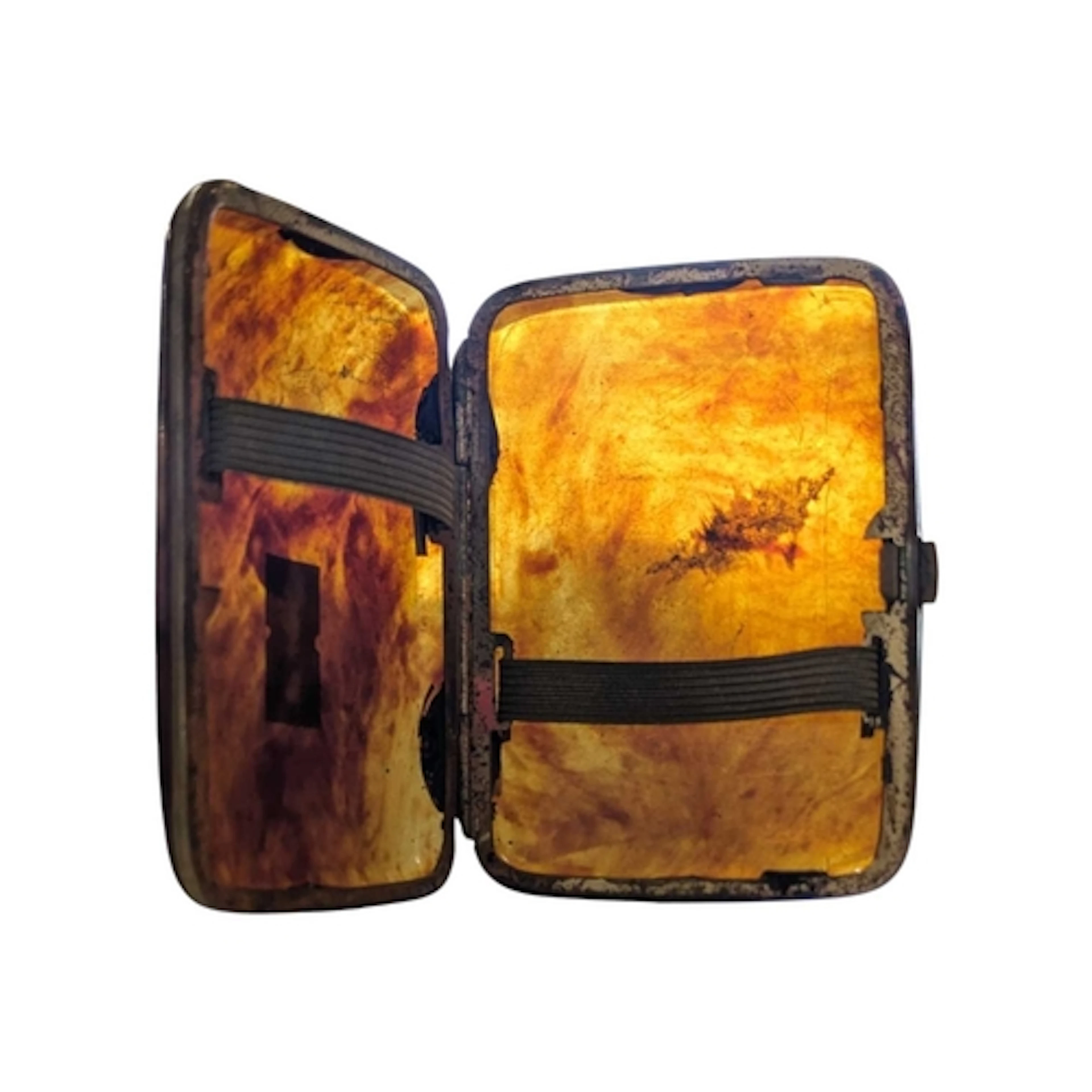 Early 20th century tortoise shell cigarette case. Rectangula...