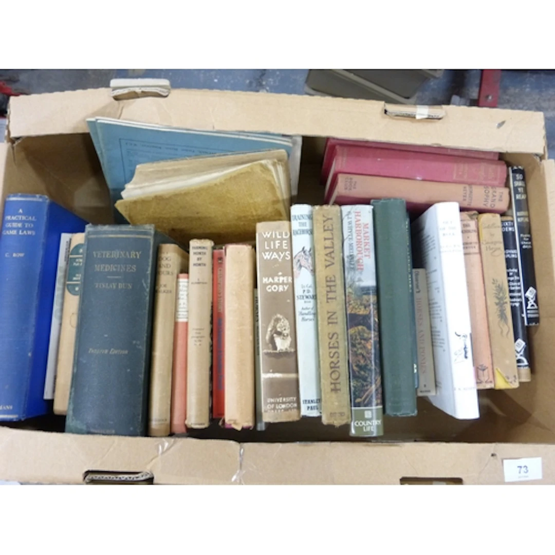 Two boxes of vintage books to include Georgette Heyer etc.