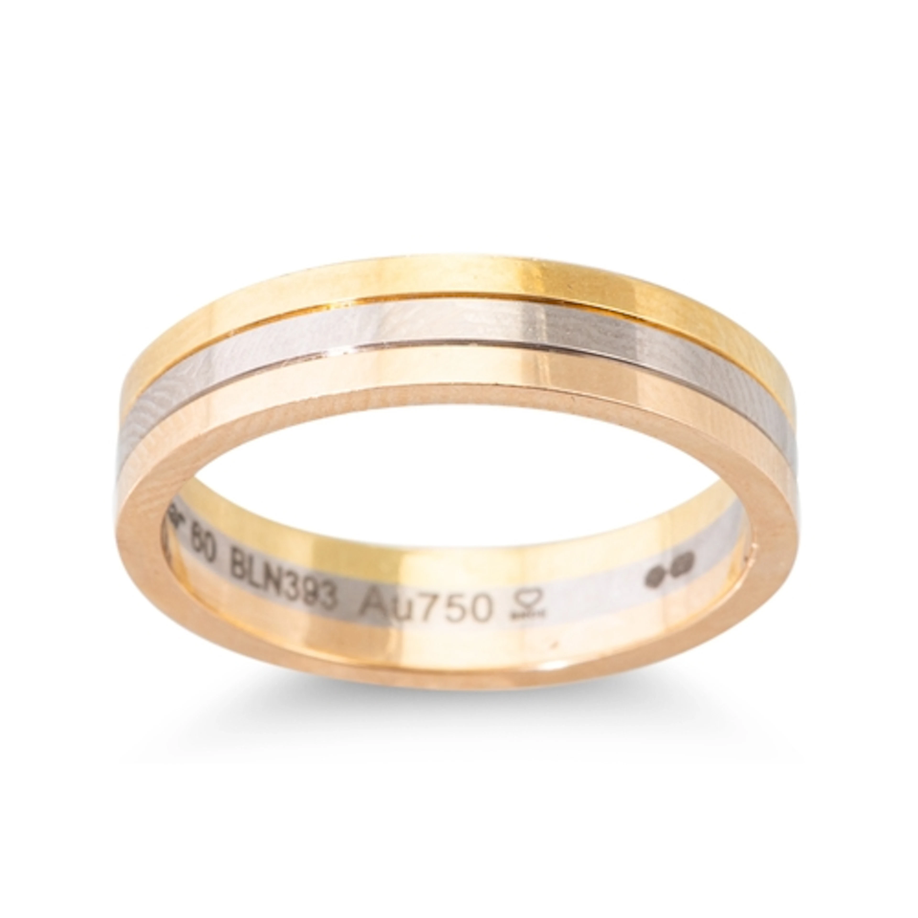 A CARTIER TRINITY VENDOME RING, stamped Cartier, size 60, # ...