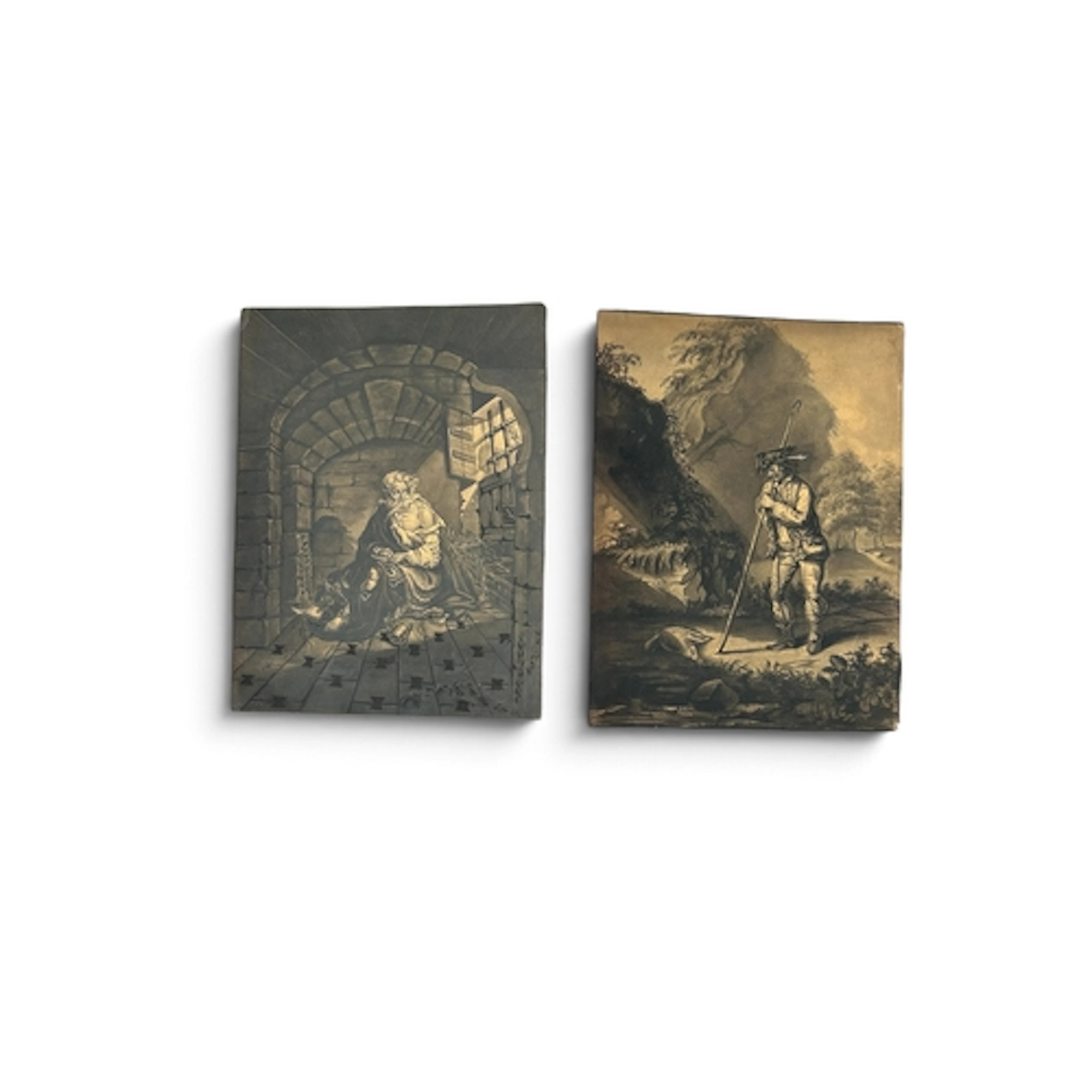 TWO EARLY 19TH CENTURY SCHOOL PAINTINGS: 'THE CAPTURE' AND '...