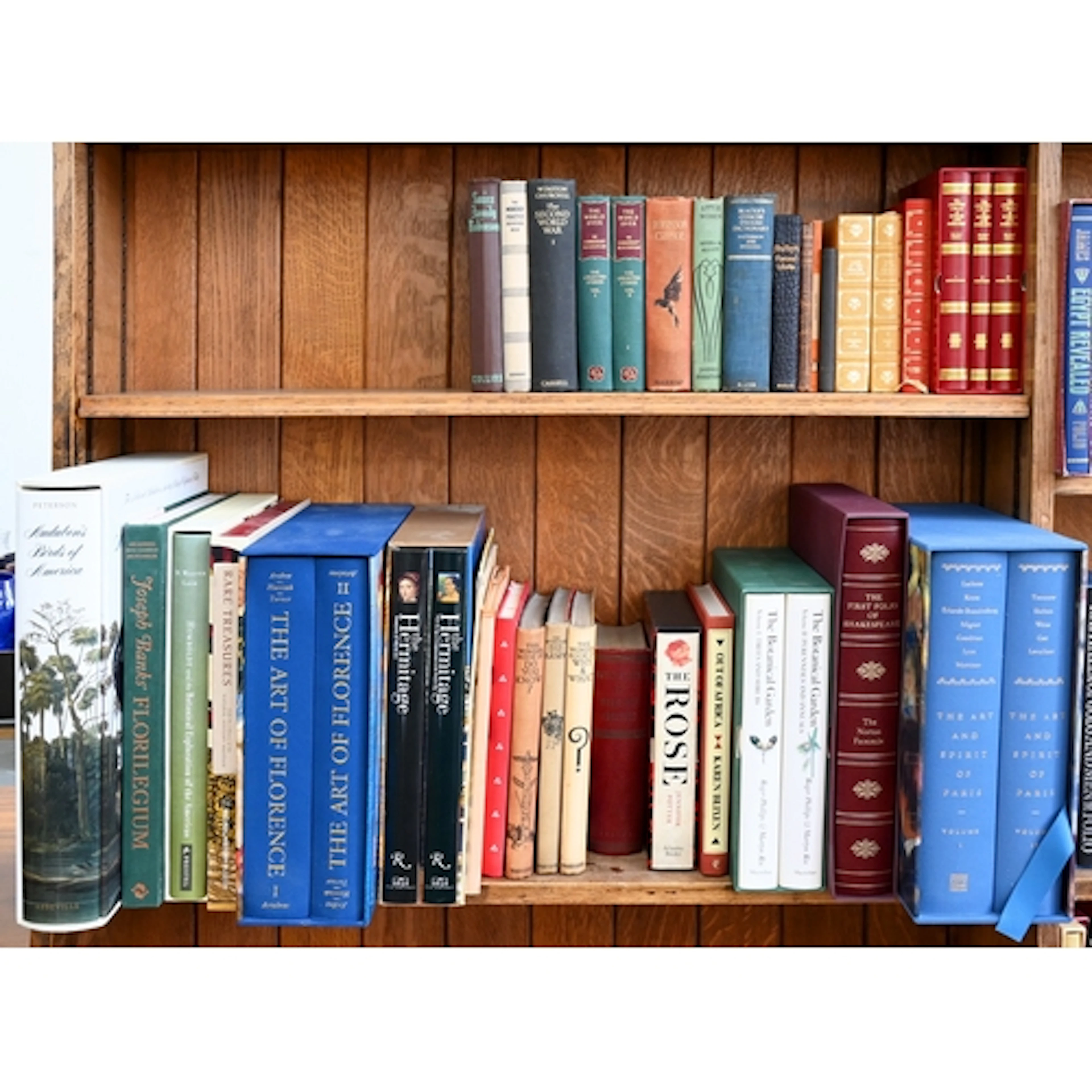 Books. One and a half shelves, 20th c and later, including A...
