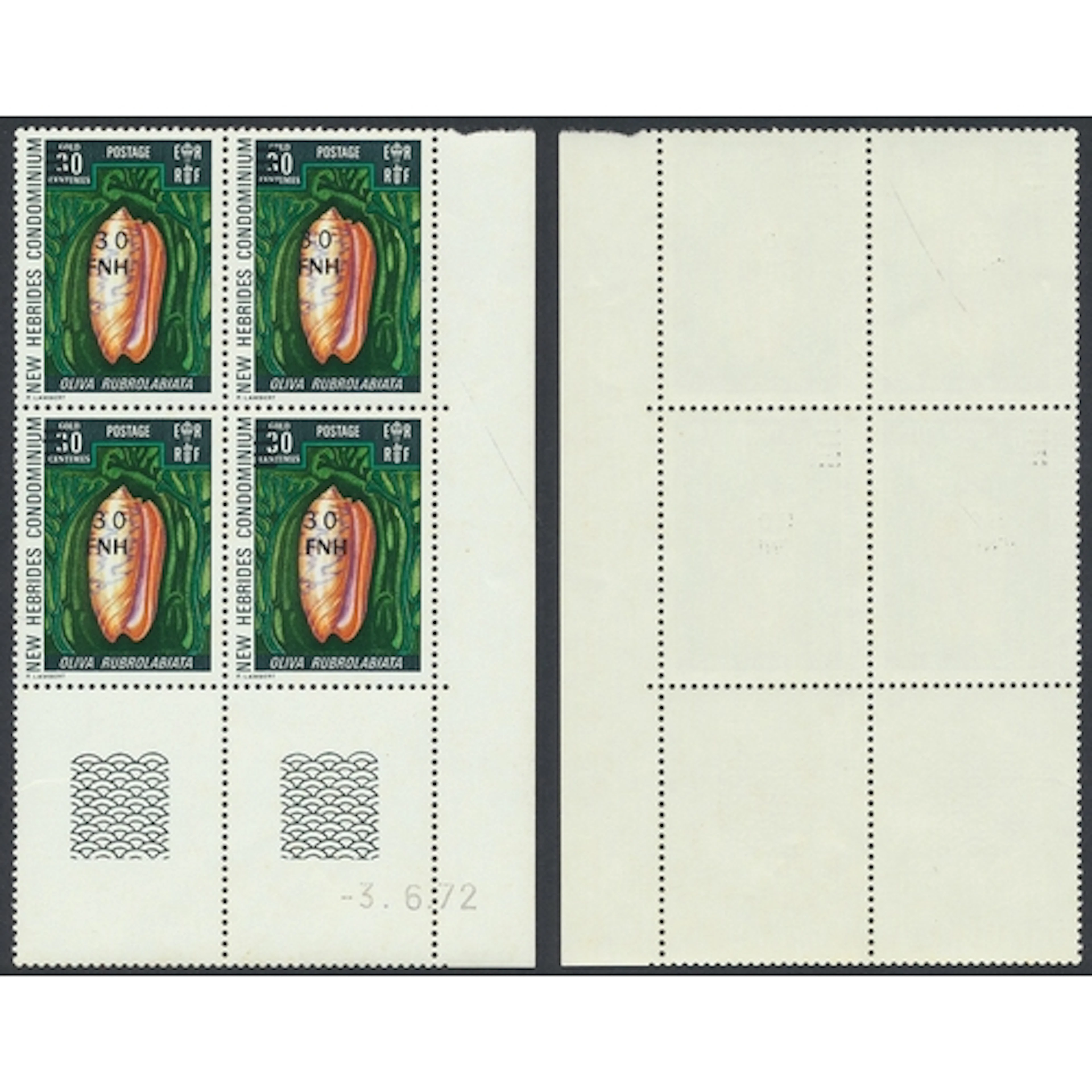 New Hebrides.1977-8 surch 25f on 25c and a 30f on 30c local...