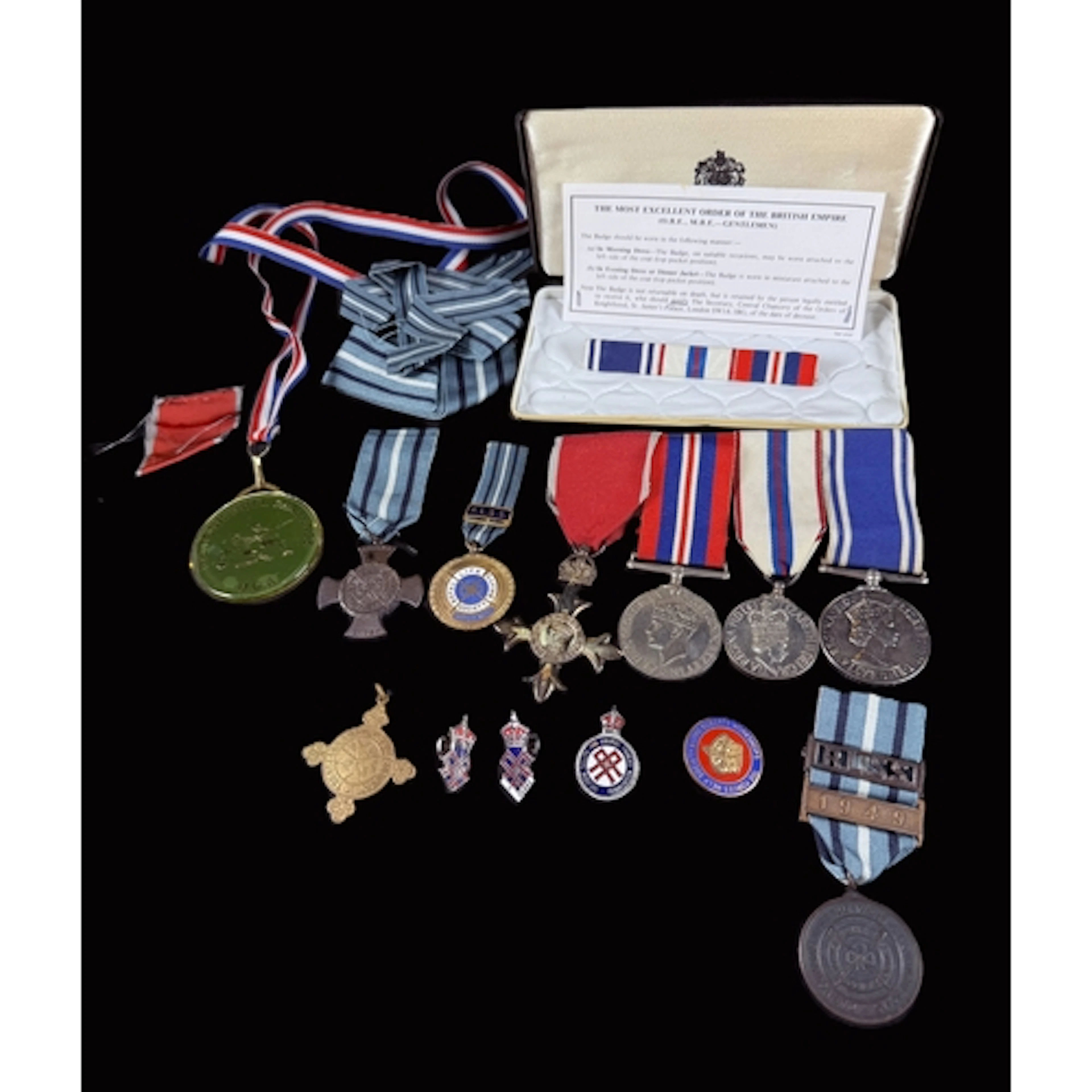A POLICE Group of 4 medals including OBE and Exemplary Servi...