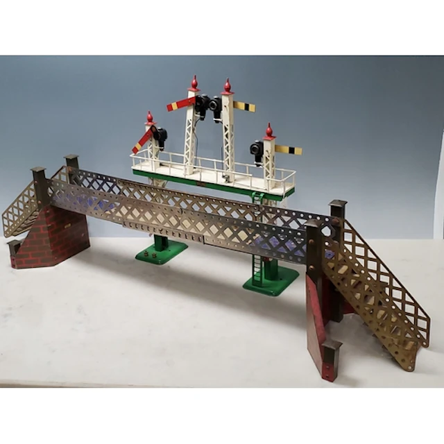 An unboxed Hornby 0 gauge Lattice Girder Bridge and an unbox...