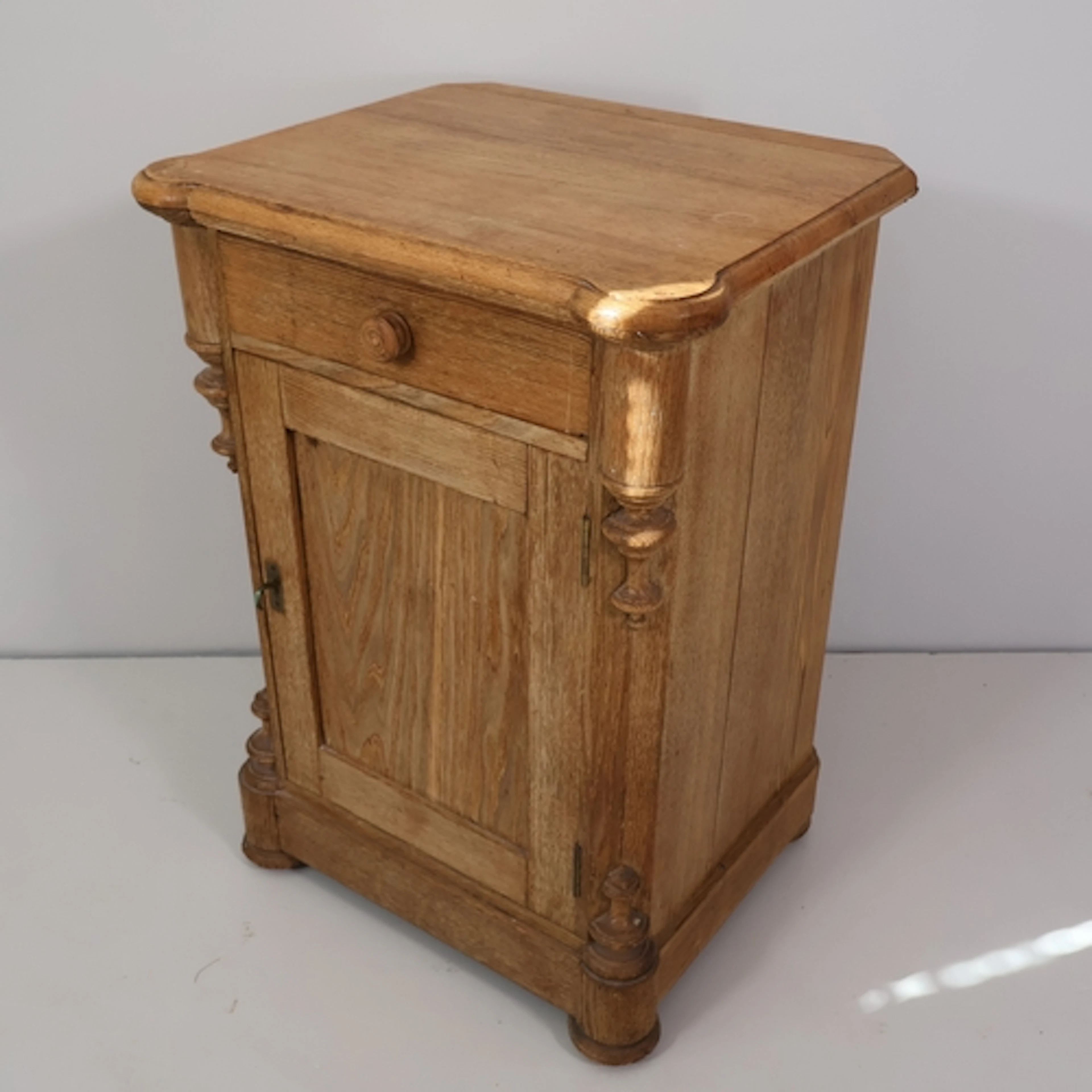 A 19th century French style lamp table / bedside cabinet, wi...