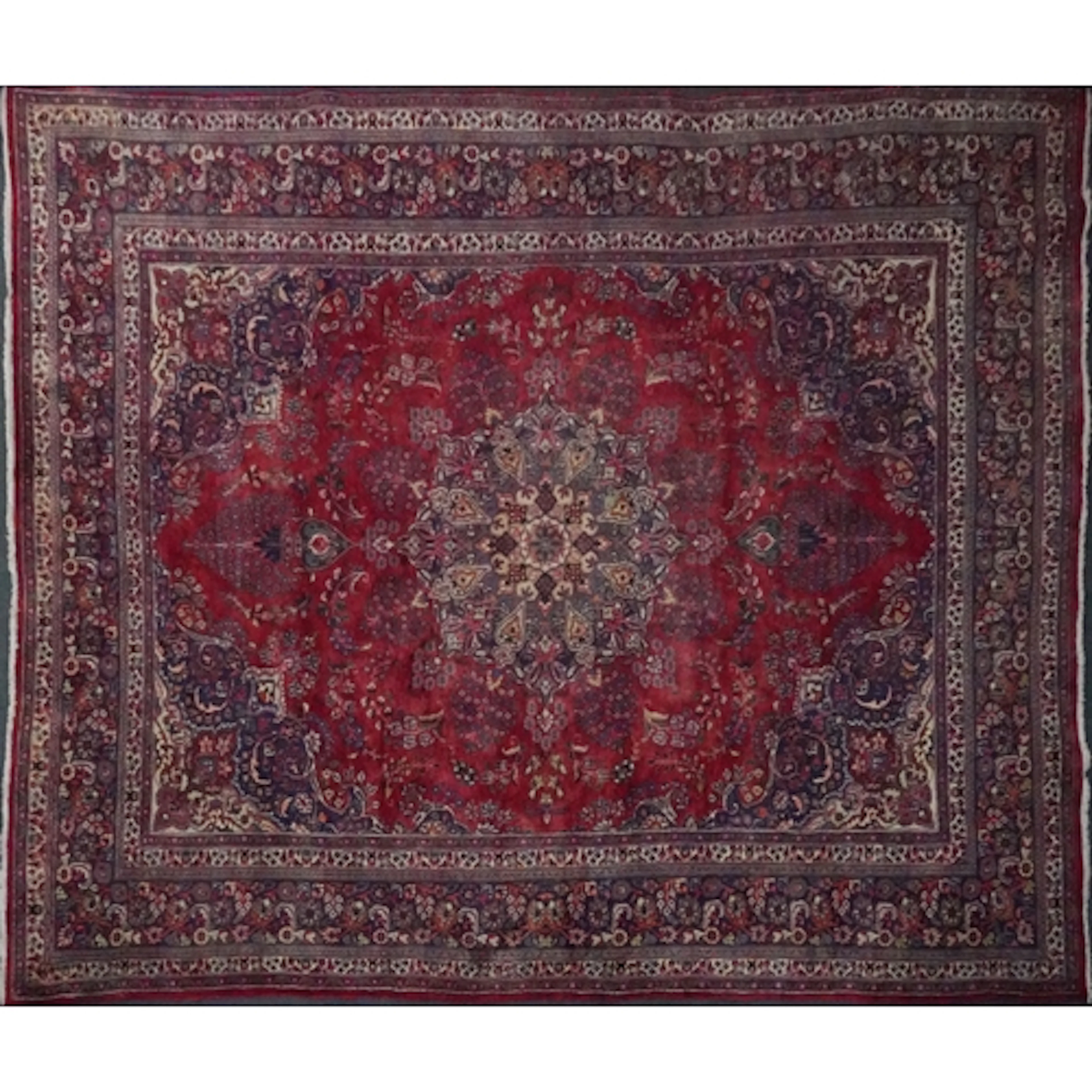 Large 20th century Persian hand knotted carpet decorated wit...
