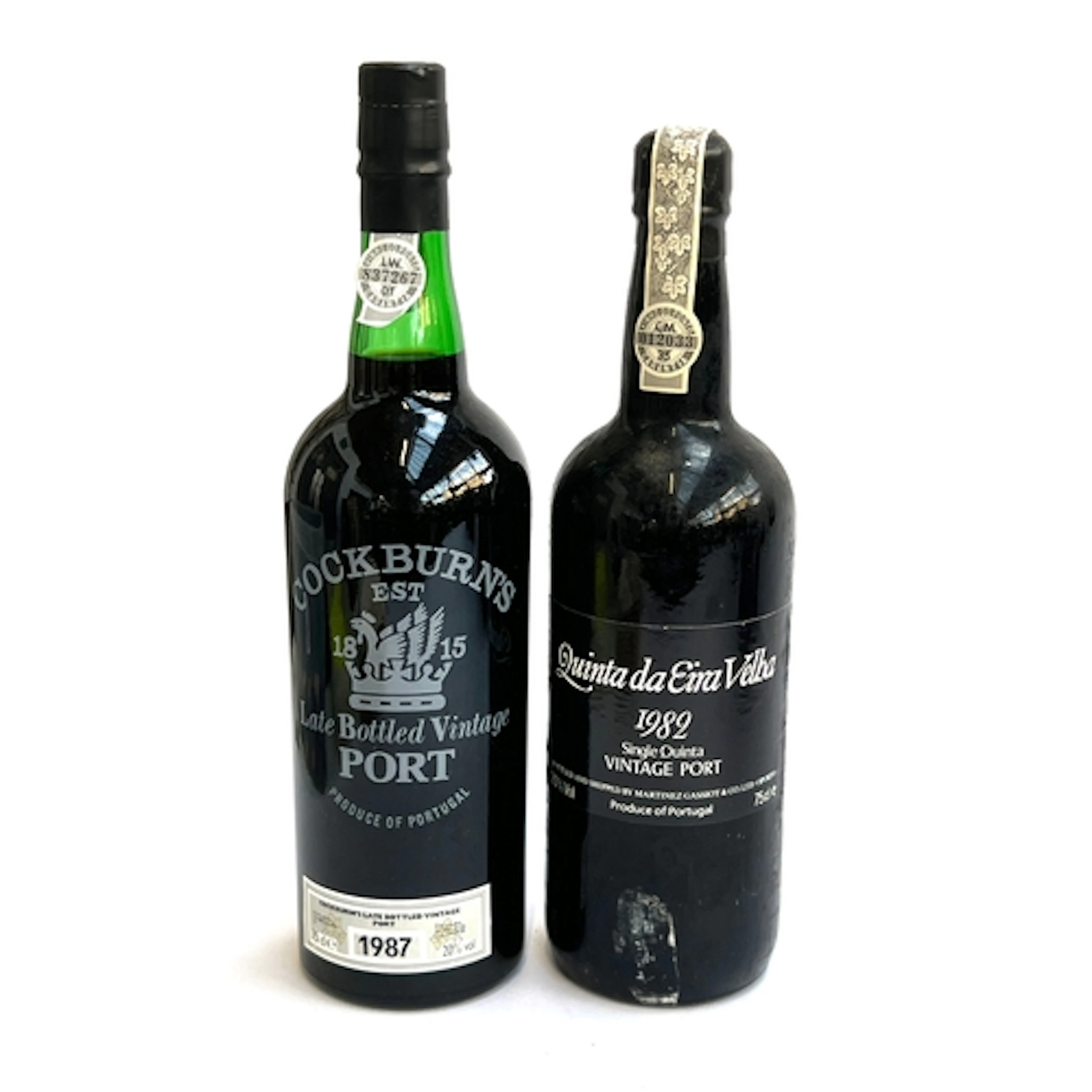 1982 Quinta da Eira Velha Vintage Port, one bottle; 1987 Coc...