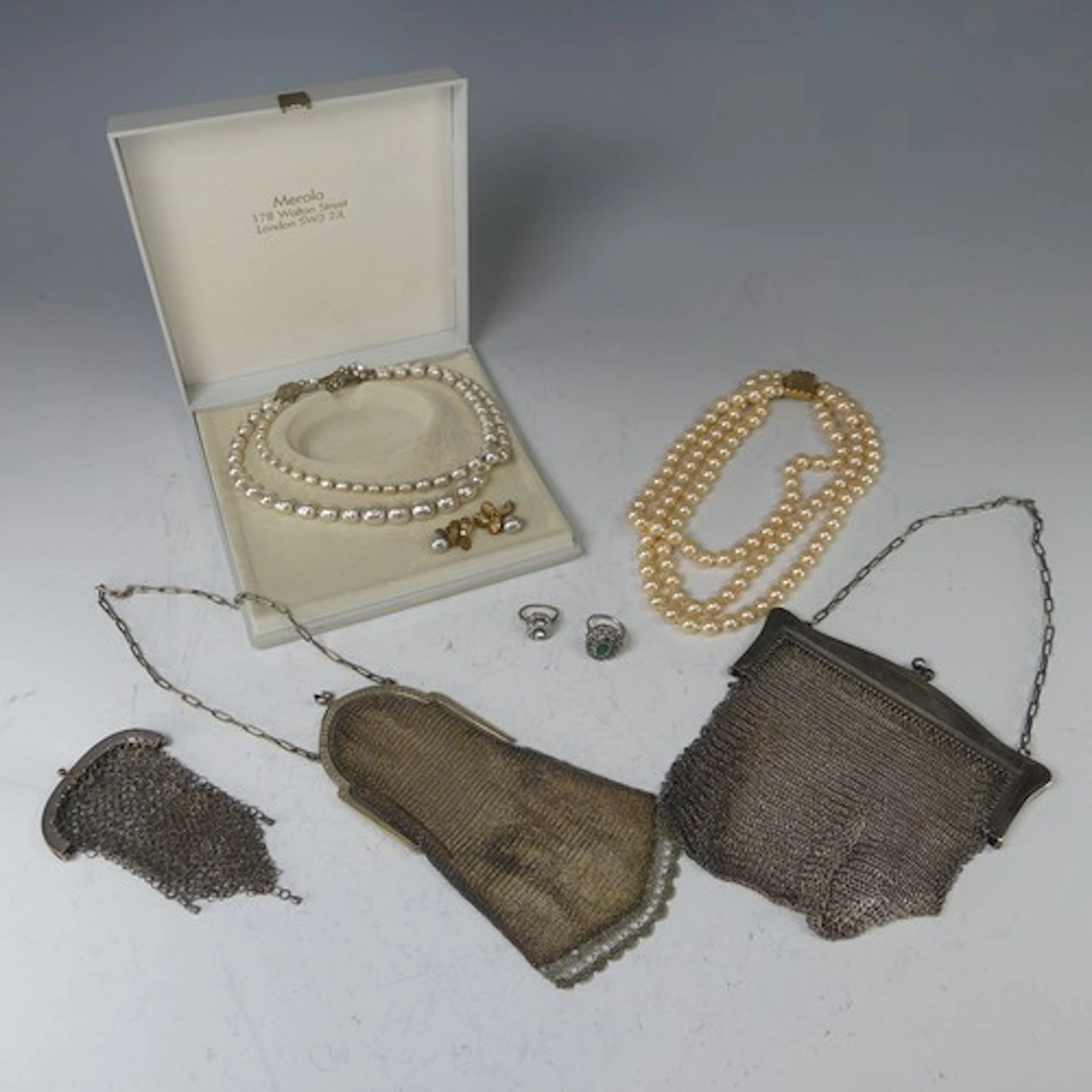 Miriam Haskell (American, 1899-1981); a gilt metal mounted d...