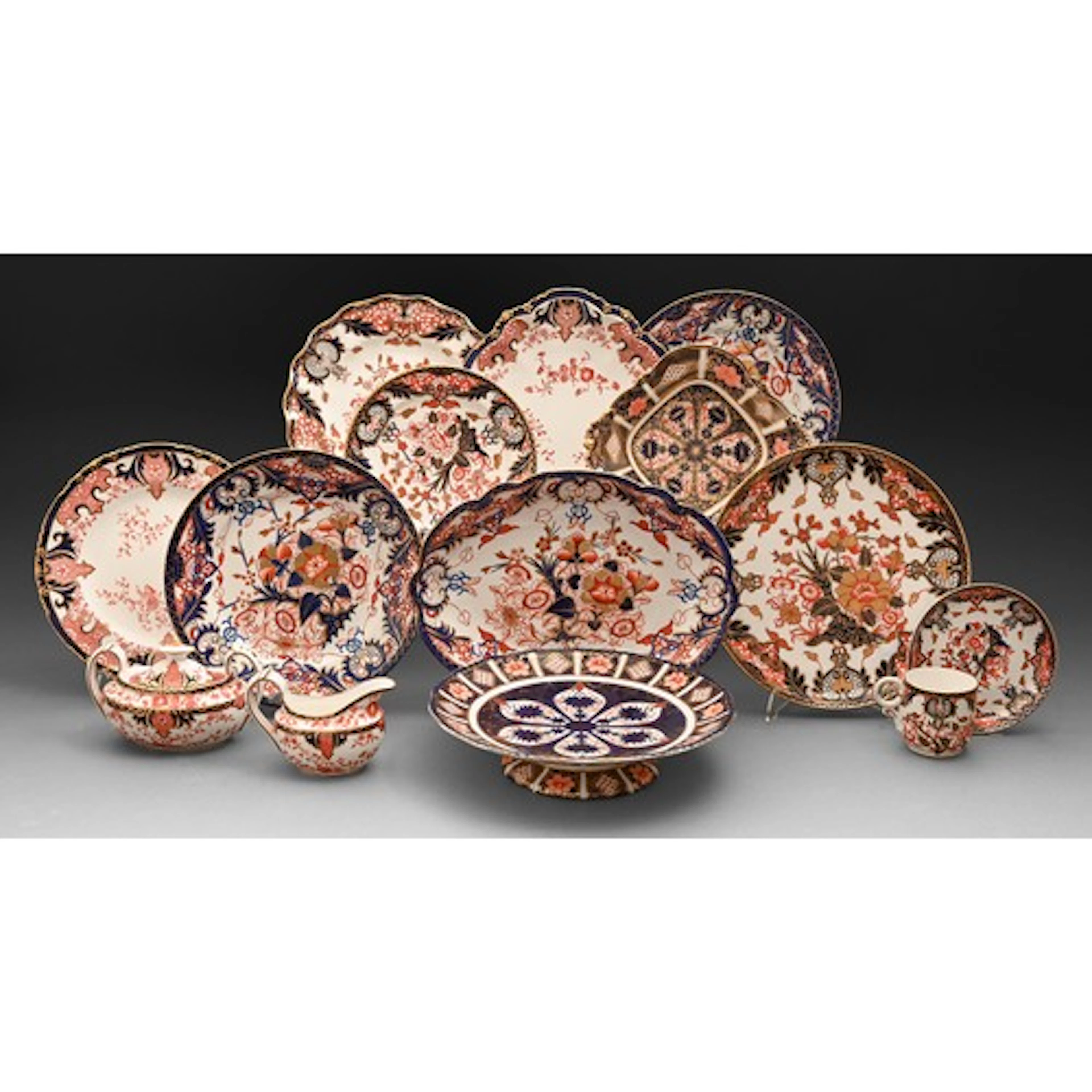 Miscellaneous Royal Crown Derby Imari pattern dishes and tea...
