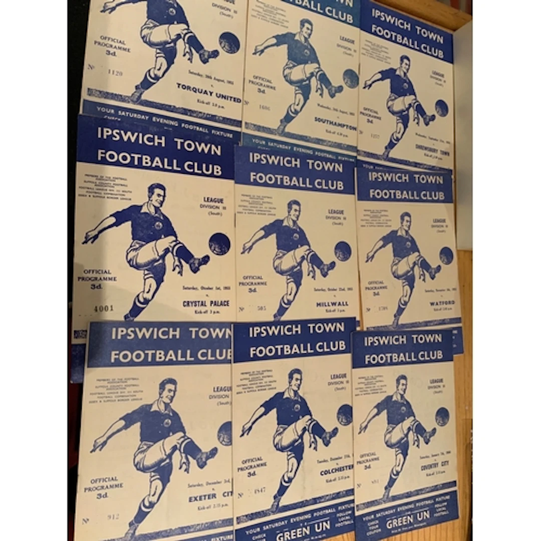 Ipswich Town 55/56 Home Football Programmes: 18 incredibly e...