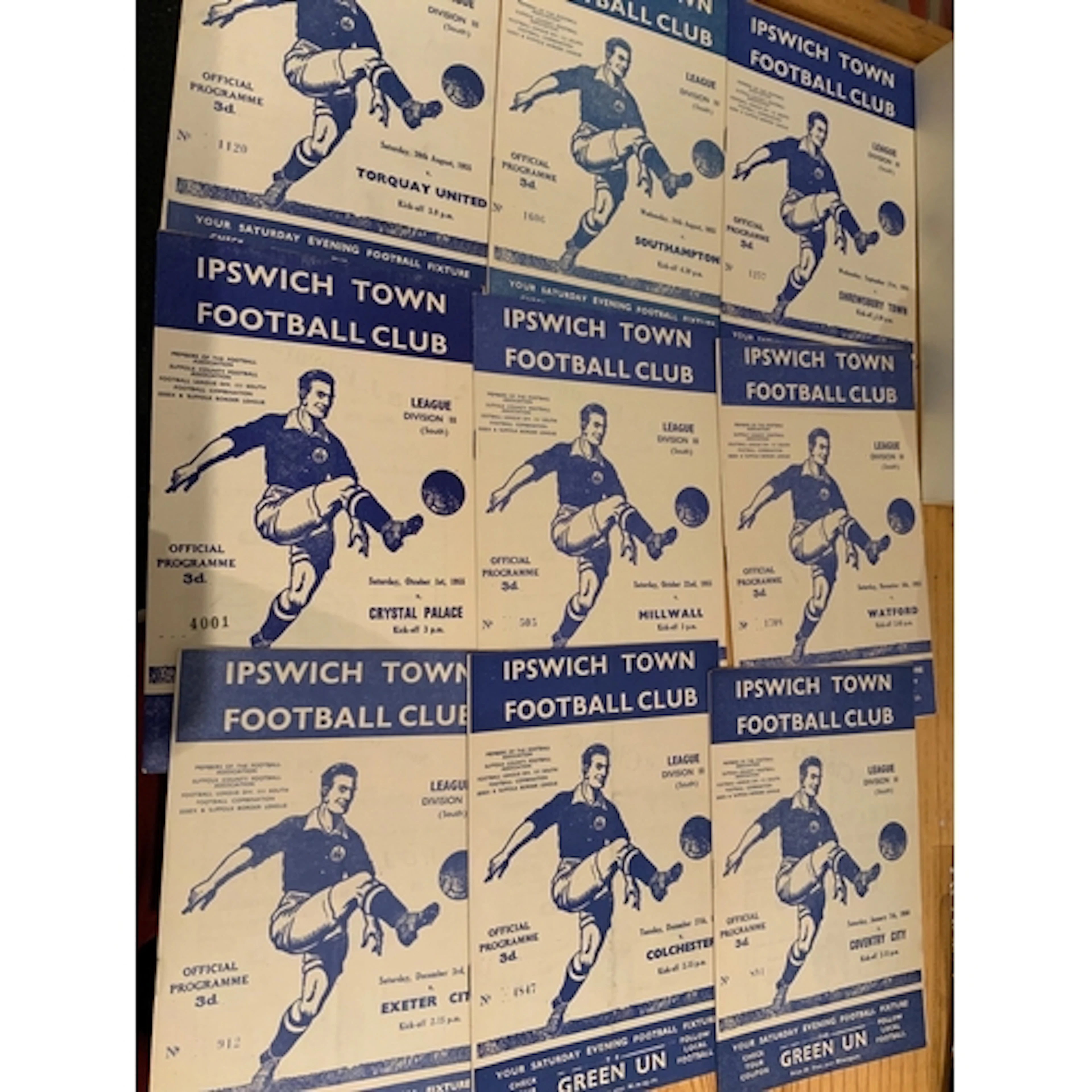 Ipswich Town 55/56 Home Football Programmes: 18 incredibly e...
