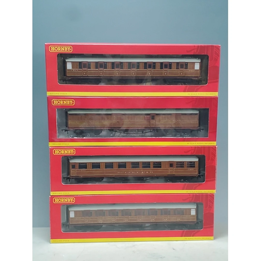 Four Hornby (China) LNER teak Passenger Coaches comprising R...