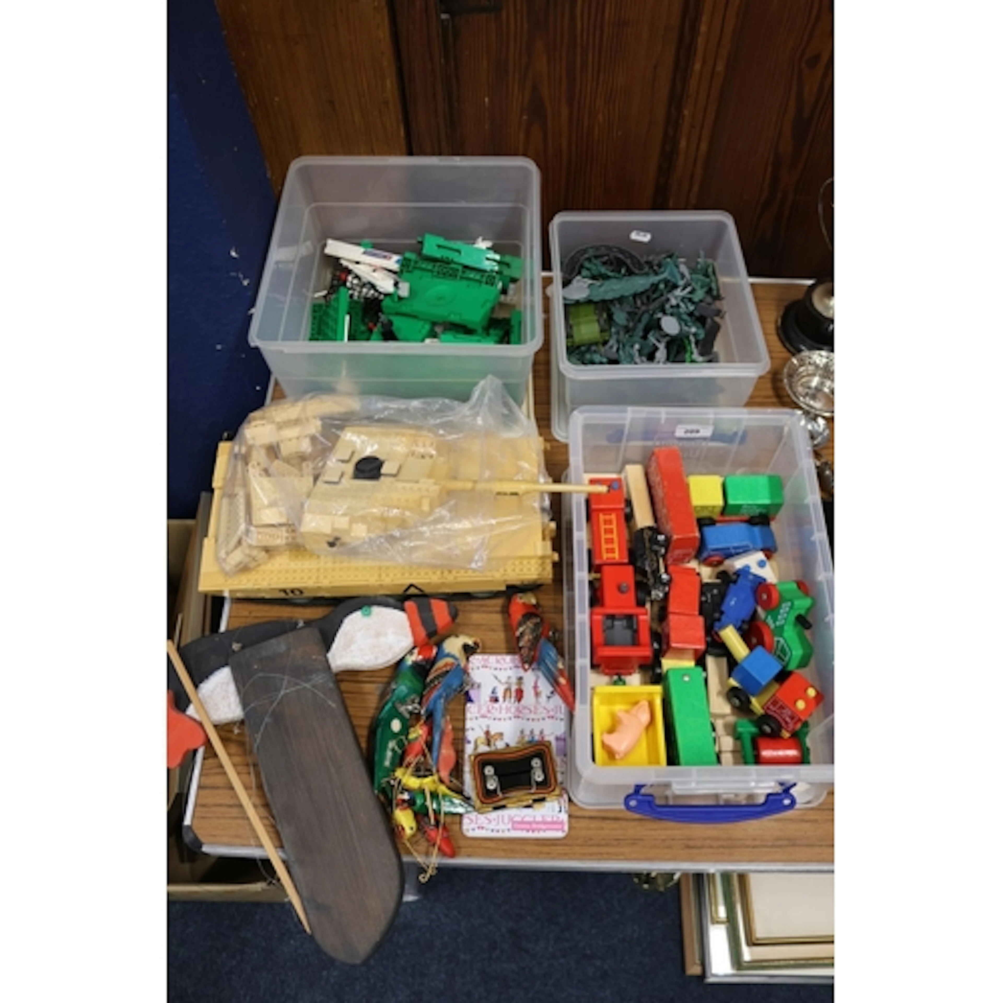 Early Learning Centre wooden toy tractors, trucks, etc., pla...