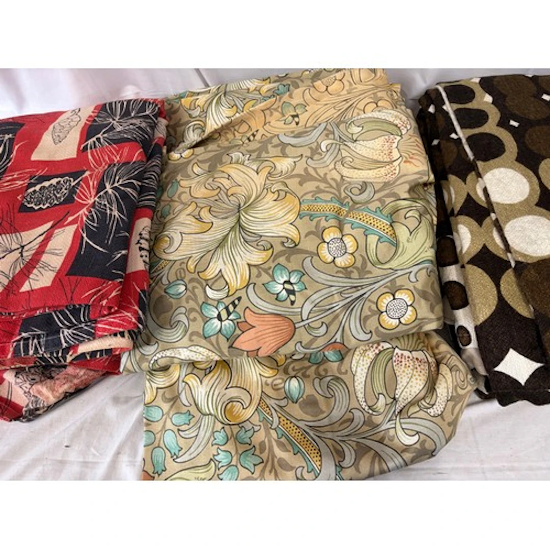 Three pairs of curtains to include, William Morris 'Golden L...