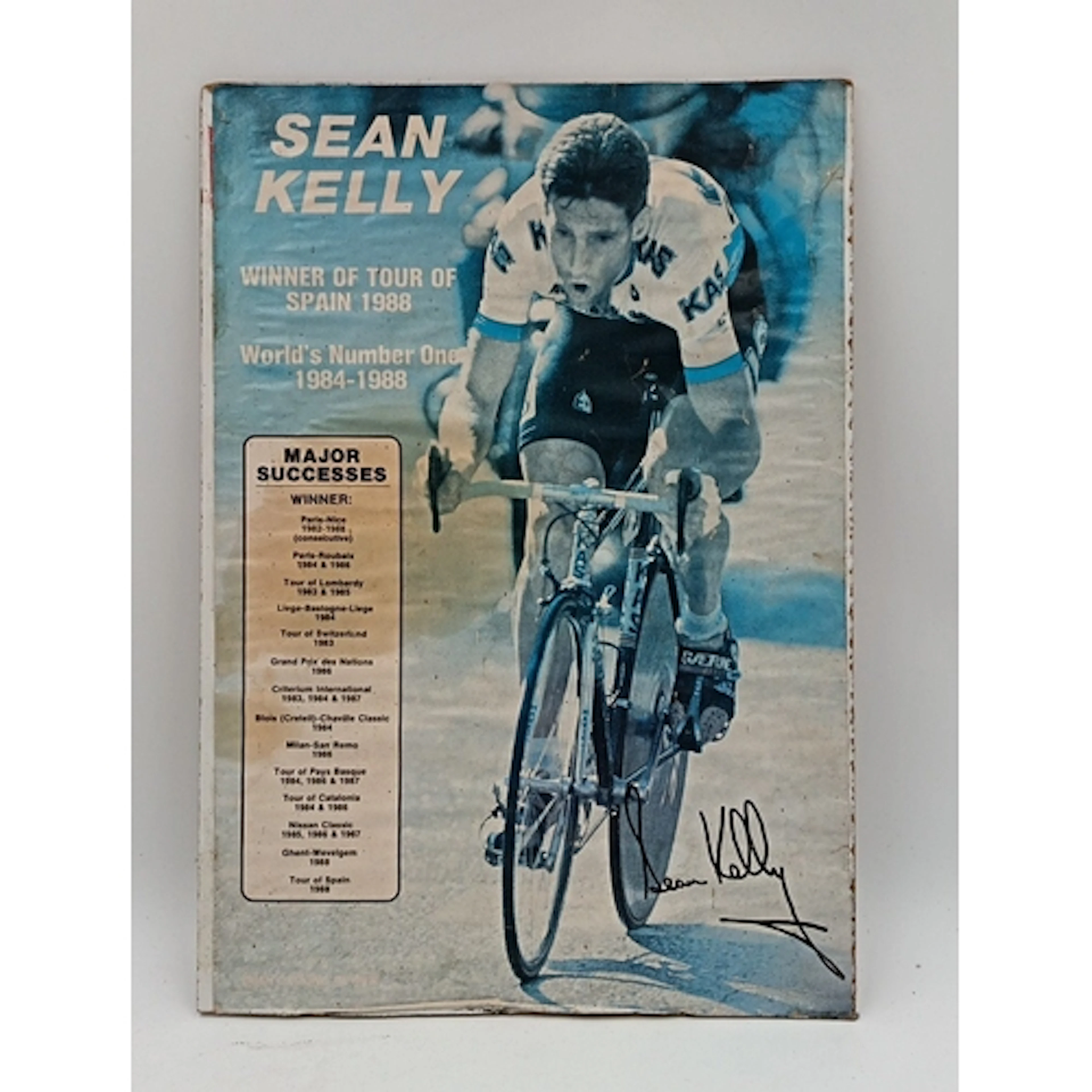 Sean Kelly commemorative cycling poster, Tour of Spain 1988 ...