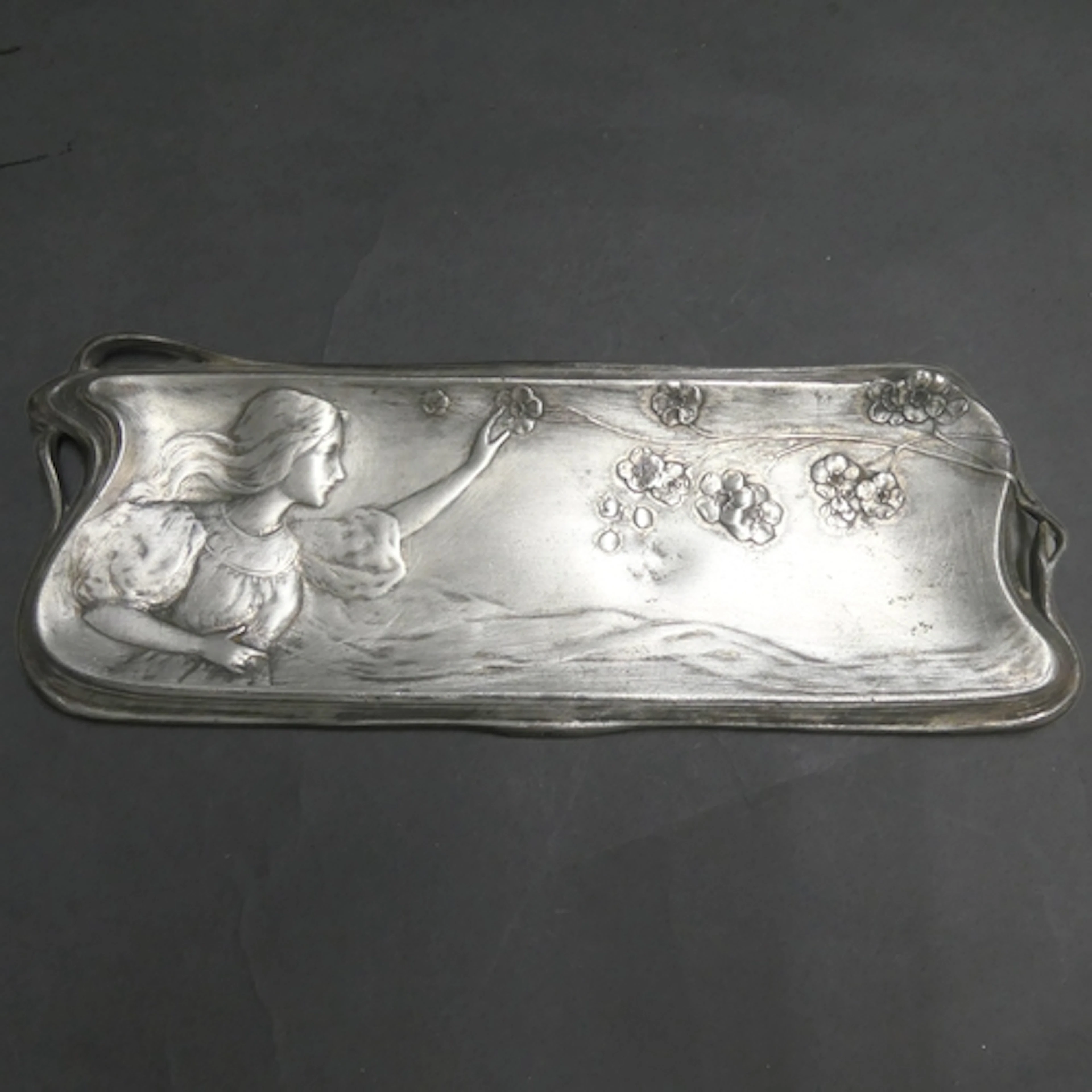 WMF - An Art Nouveau silver plated Brittania metal desk stan...