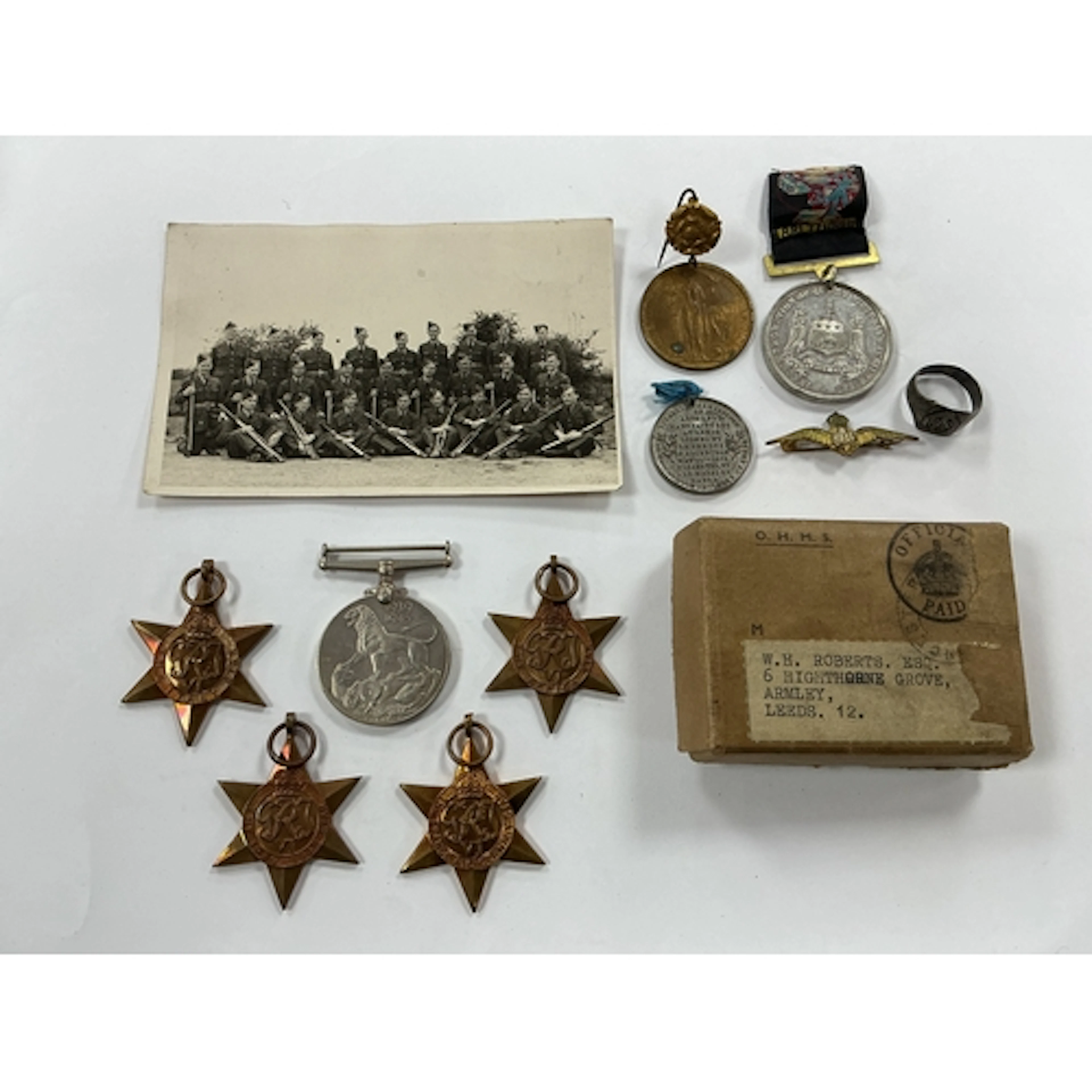 WWII British Medals, comprising 1939-45 Star, Africa Star, w...