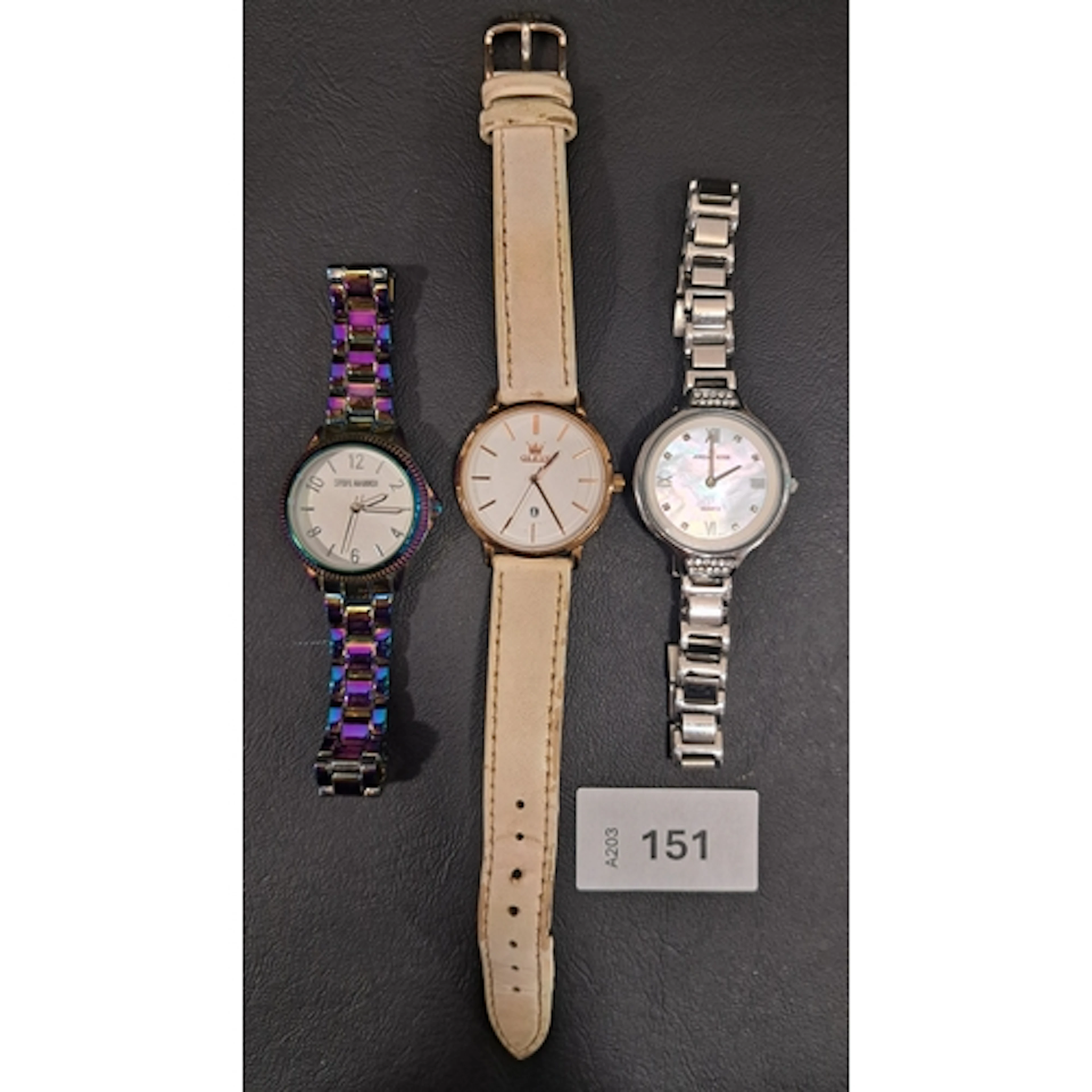 THREE FASHION WATCHES comprising one by Jordan Kerr with mo...